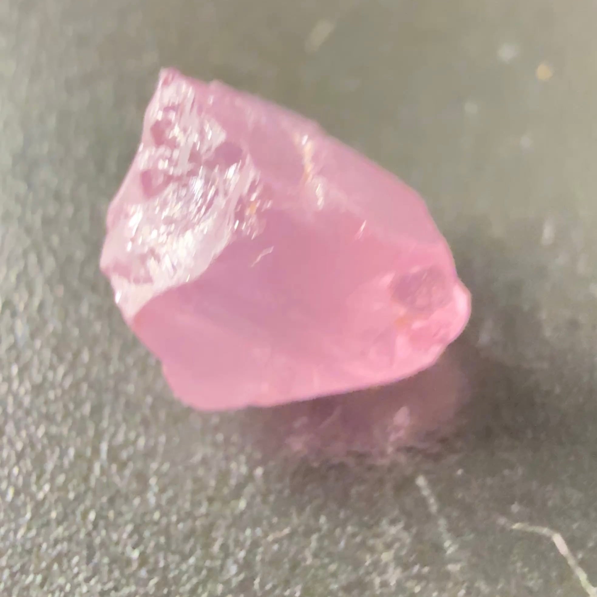 Pink Spinel, Sleepy Baby Pink Colour, 1.74ct, Tanzania, Untreated Unheated. No cracks, just silk giving a milky effect