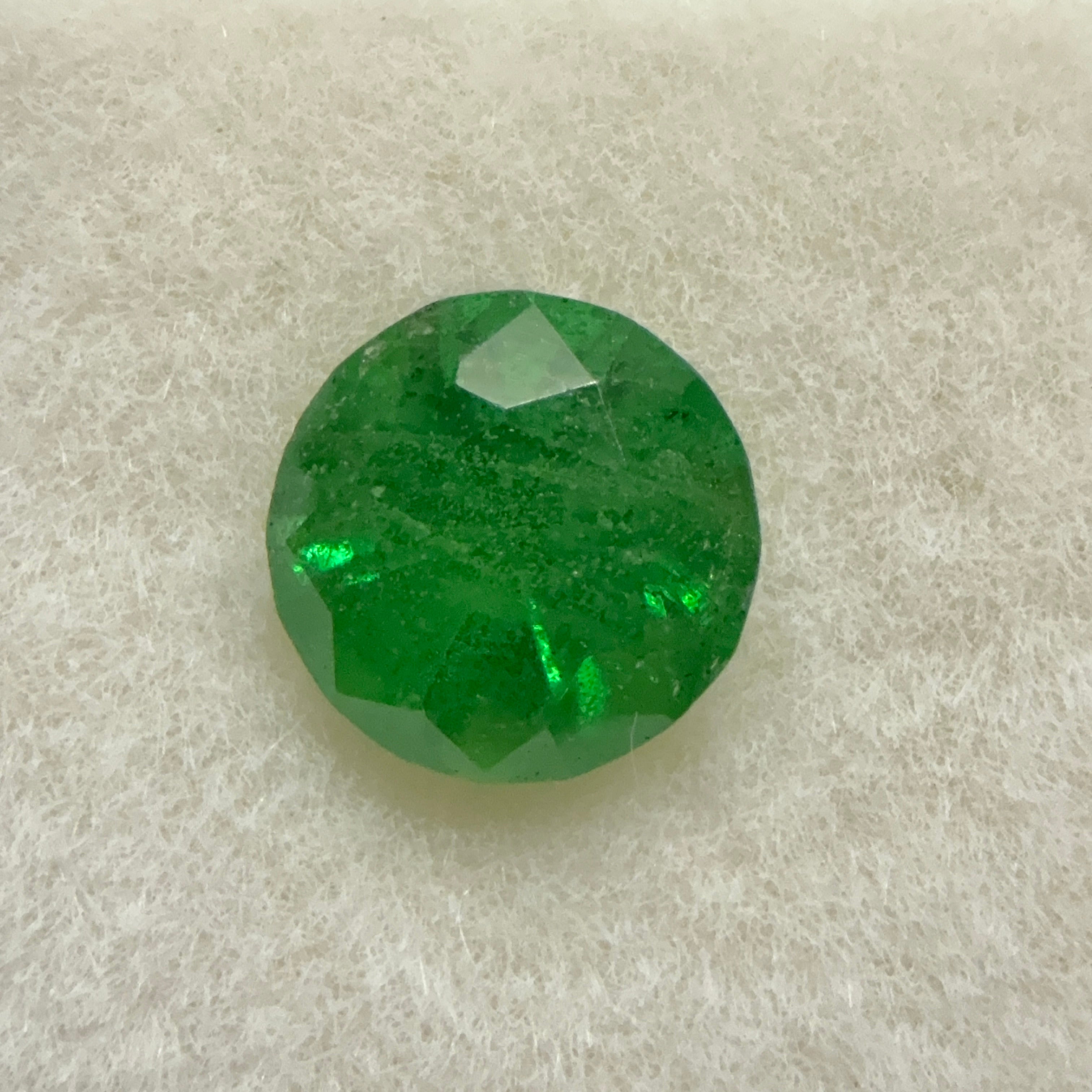 Tsavorite Garnet, 0.81ct, Kenya, Unheated Untreated, native cut.