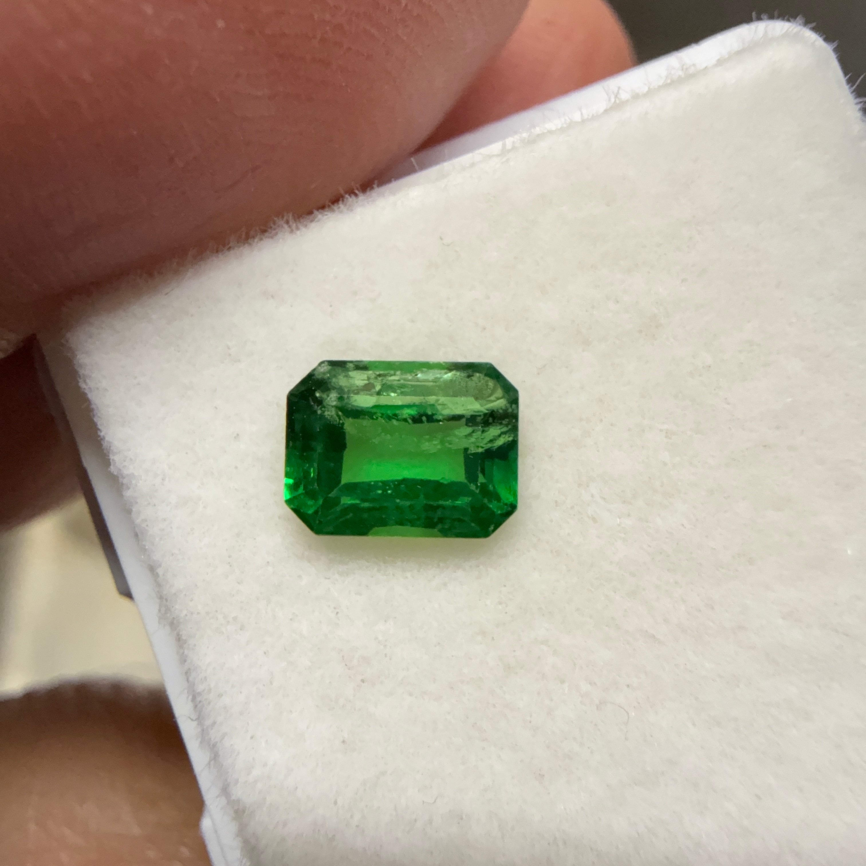 Tsavorite Garnet, 0.84ct, Kenya, Unheated Untreated, native cut.