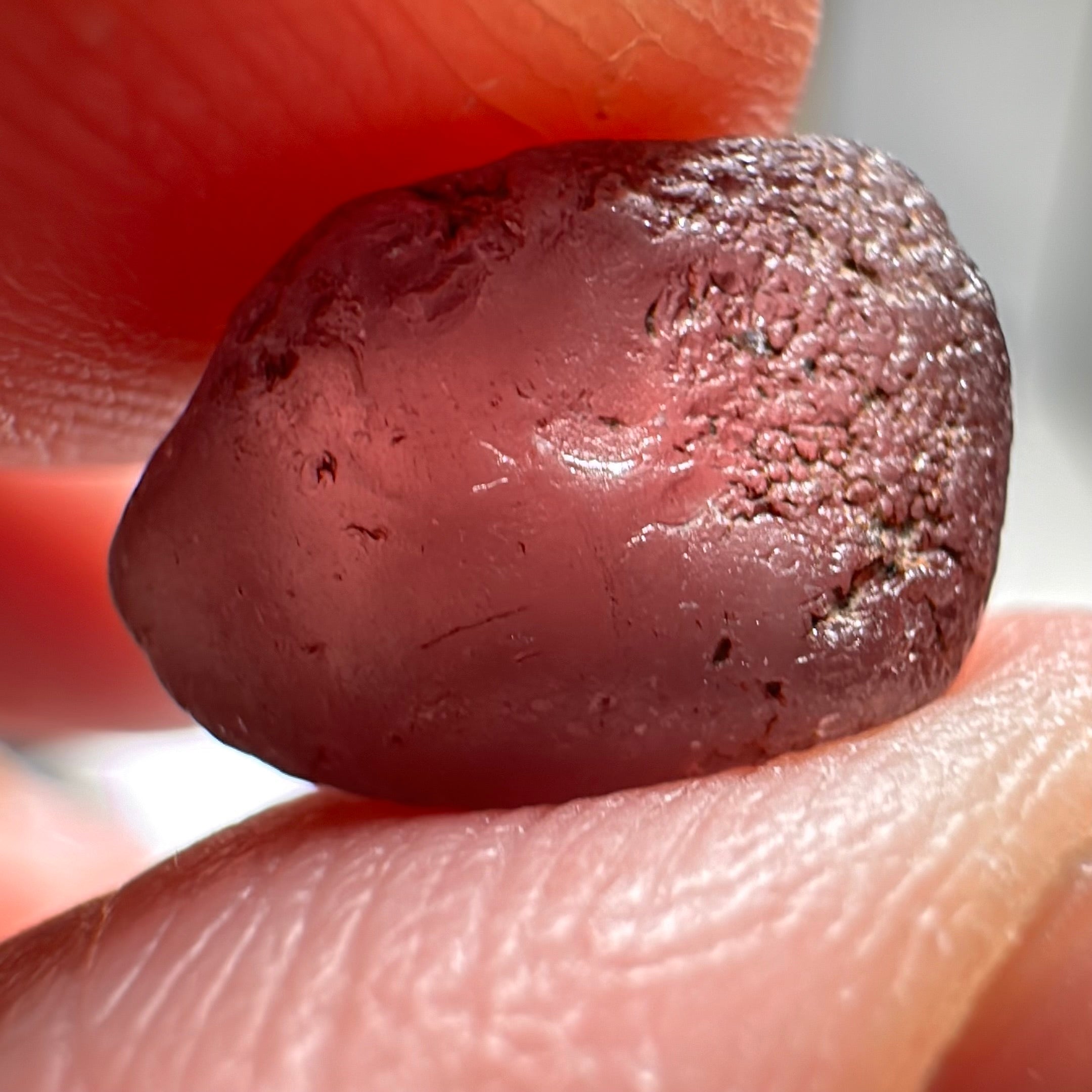 Malaya Garnet, 9.07ct, Tanzania. Silky, Untreated Unheated