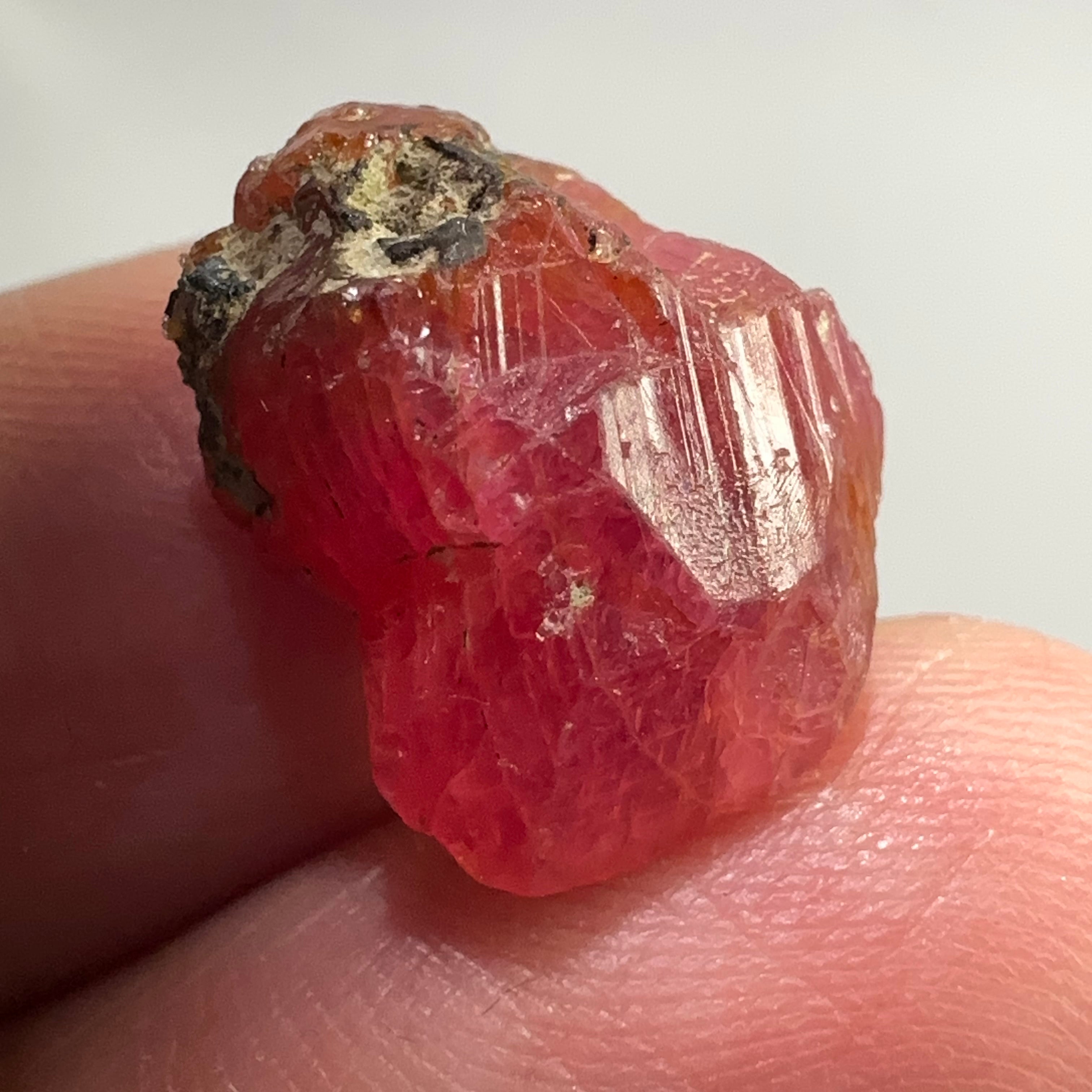 12.09ct Ruby Crystal, Tanzania, Untreated Unheated, fantastic etching