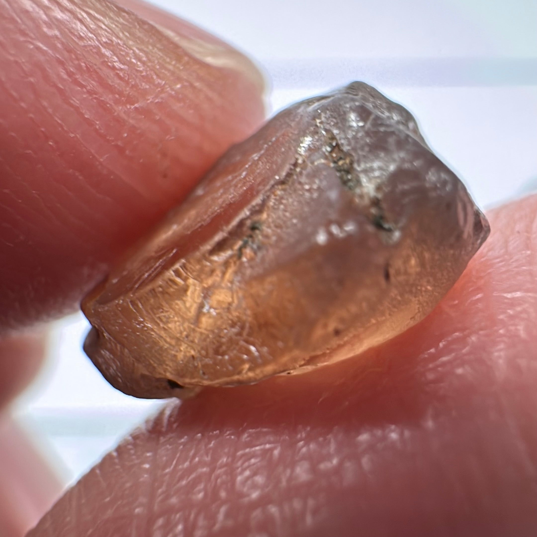 Malaya Garnet, 8.40ct, vvs-if (no inclusions cracks or bubbles) with silk, Unheated Untreated, Umba Valley Tanzania. Shape is a little flat, see pictures to get the exact idea of depth