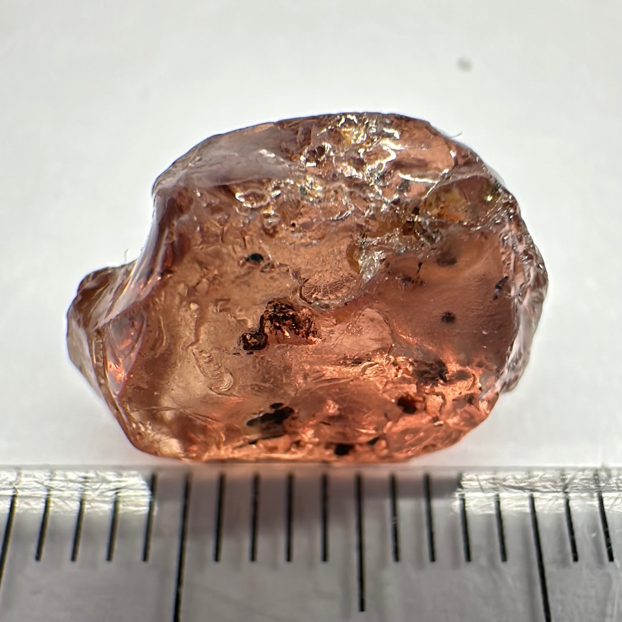 Malaya Garnet, 11.56ct, silk and very fine needles, some inclusions (spots) on the outside of the stone that will come off on preforming,  Unheated Untreated, Umba Valley Tanzania