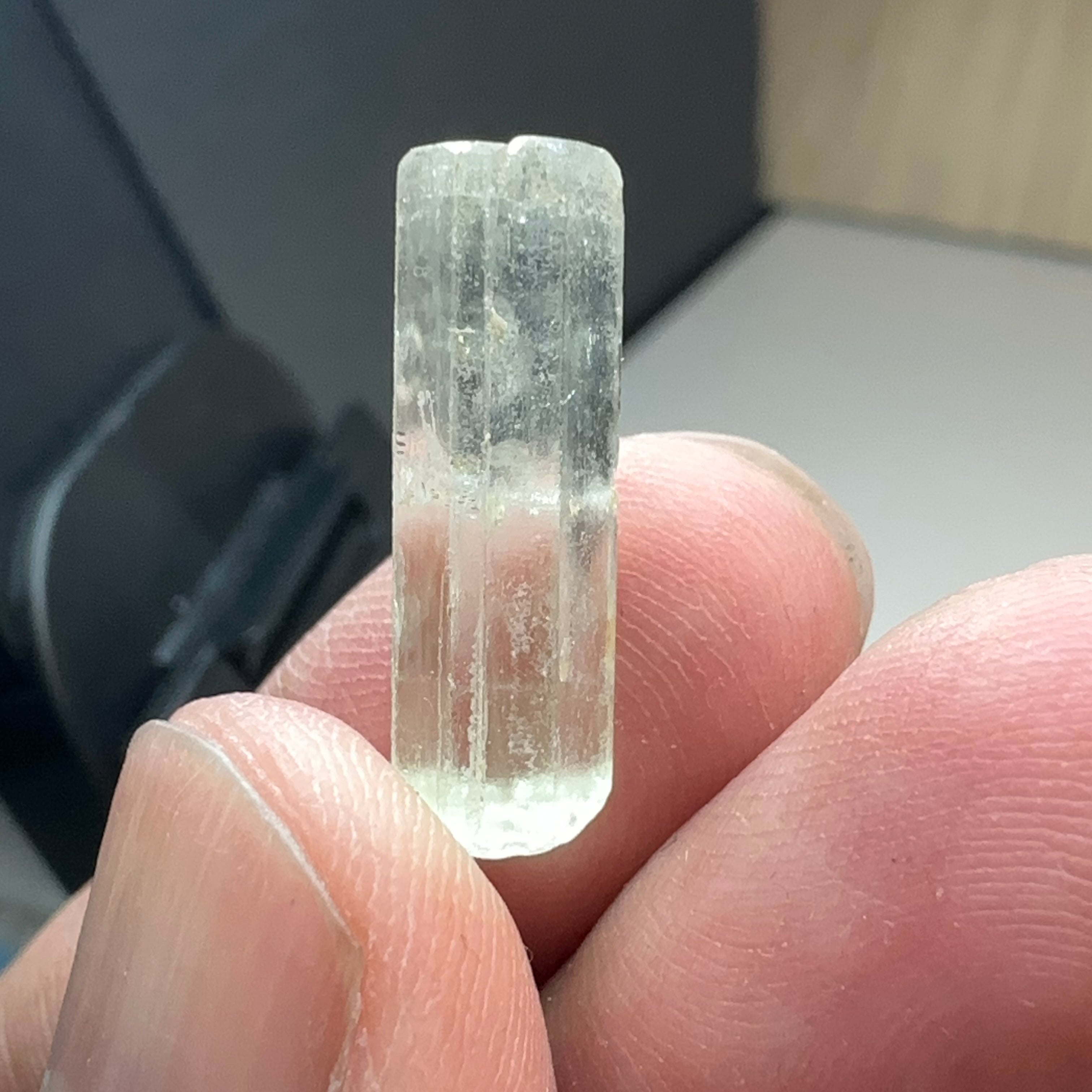 9.43ct Aquamarine crystal from Songea, Tanzania, Unheated Untreated, included, use as specimen