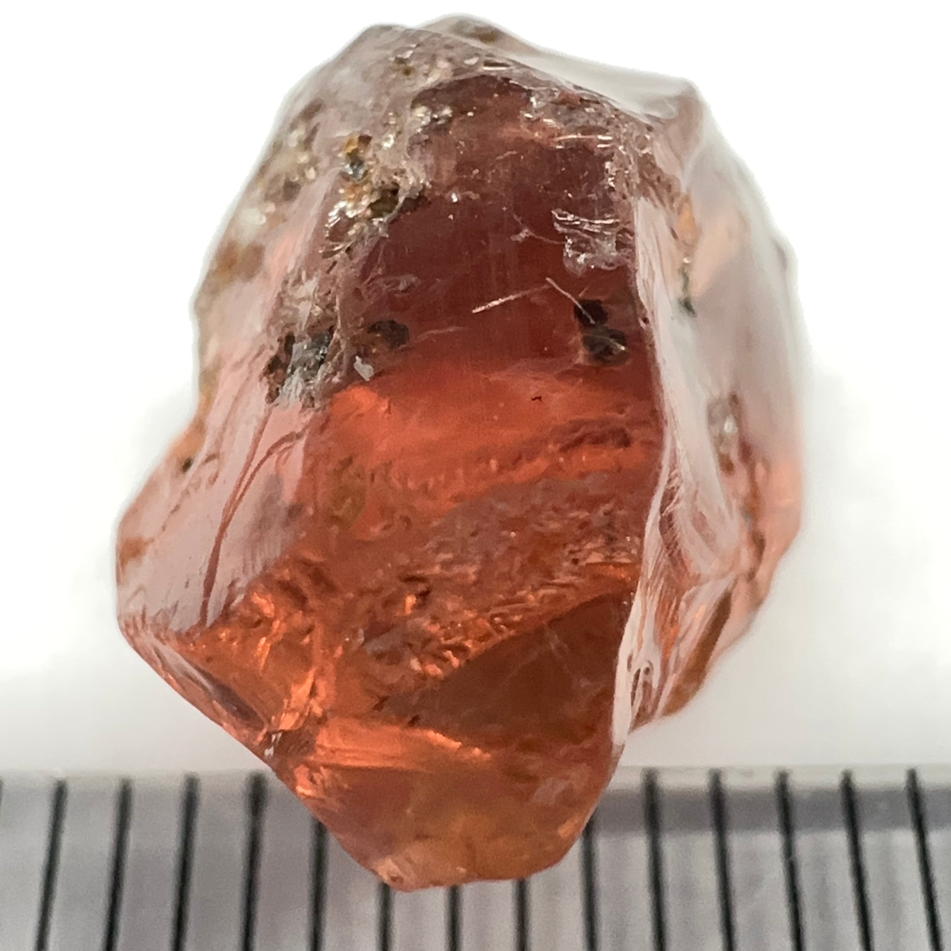 Malaya Garnet, 11.56ct, silk and very fine needles, some inclusions (spots) on the outside of the stone that will come off on preforming,  Unheated Untreated, Umba Valley Tanzania