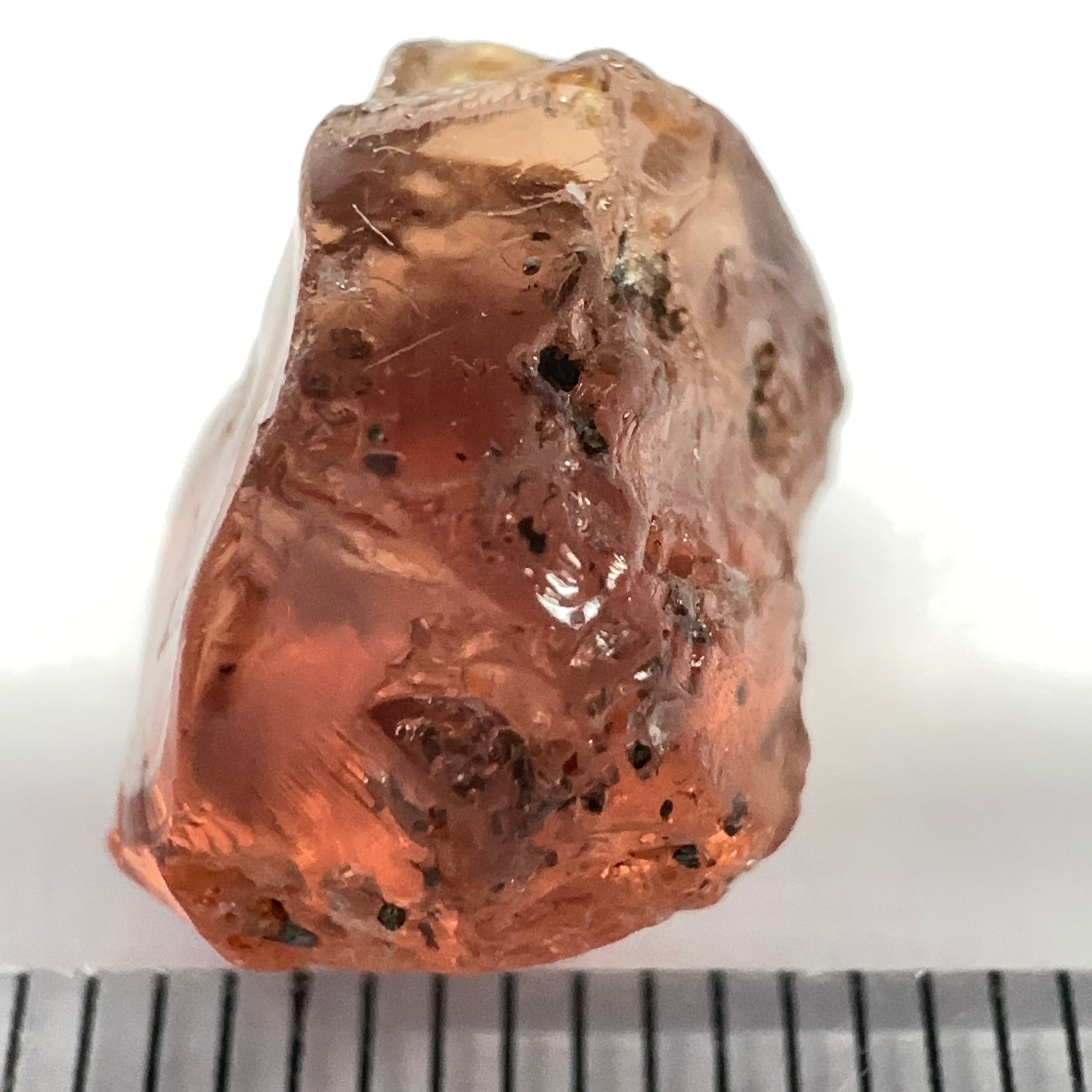 Malaya Garnet, 11.56ct, silk and very fine needles, some inclusions (spots) on the outside of the stone that will come off on preforming,  Unheated Untreated, Umba Valley Tanzania