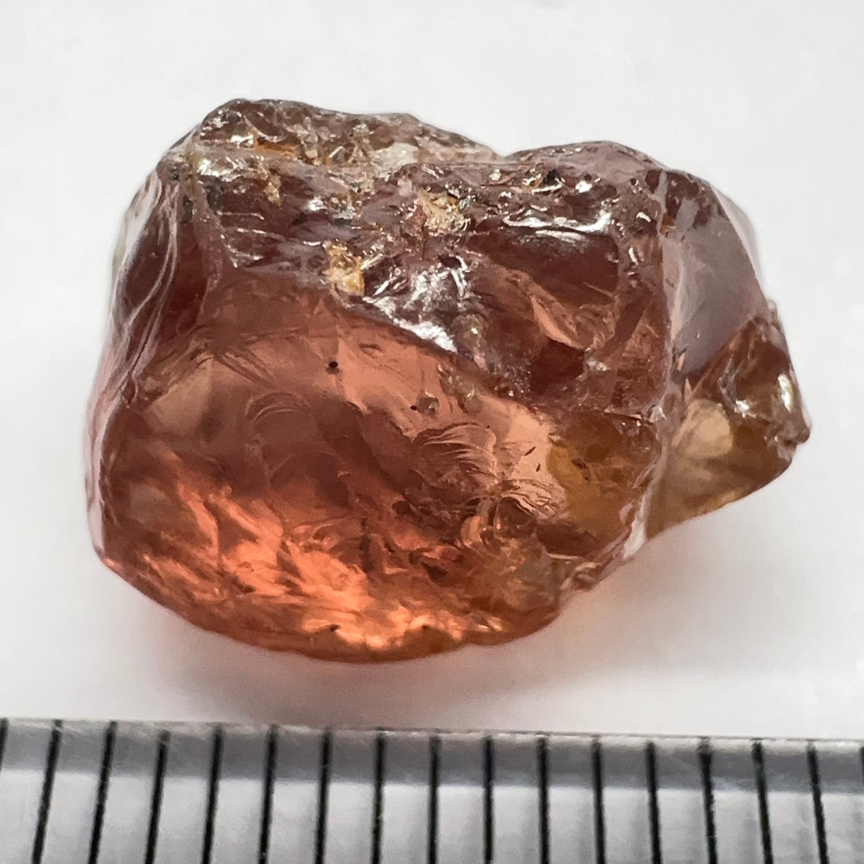 Malaya Garnet, 11.56ct, silk and very fine needles, some inclusions (spots) on the outside of the stone that will come off on preforming,  Unheated Untreated, Umba Valley Tanzania