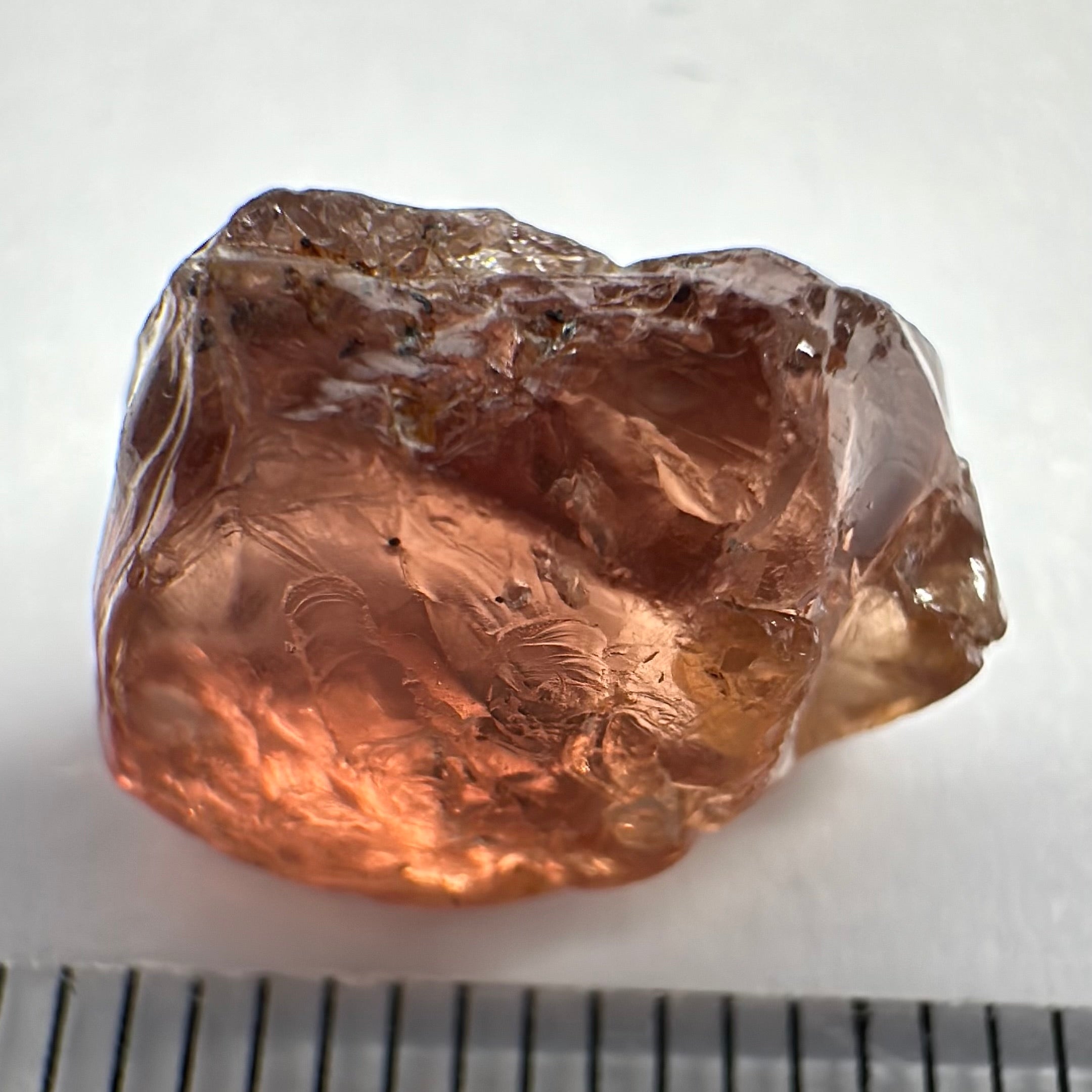 Malaya Garnet, 11.56ct, silk and very fine needles, some inclusions (spots) on the outside of the stone that will come off on preforming,  Unheated Untreated, Umba Valley Tanzania