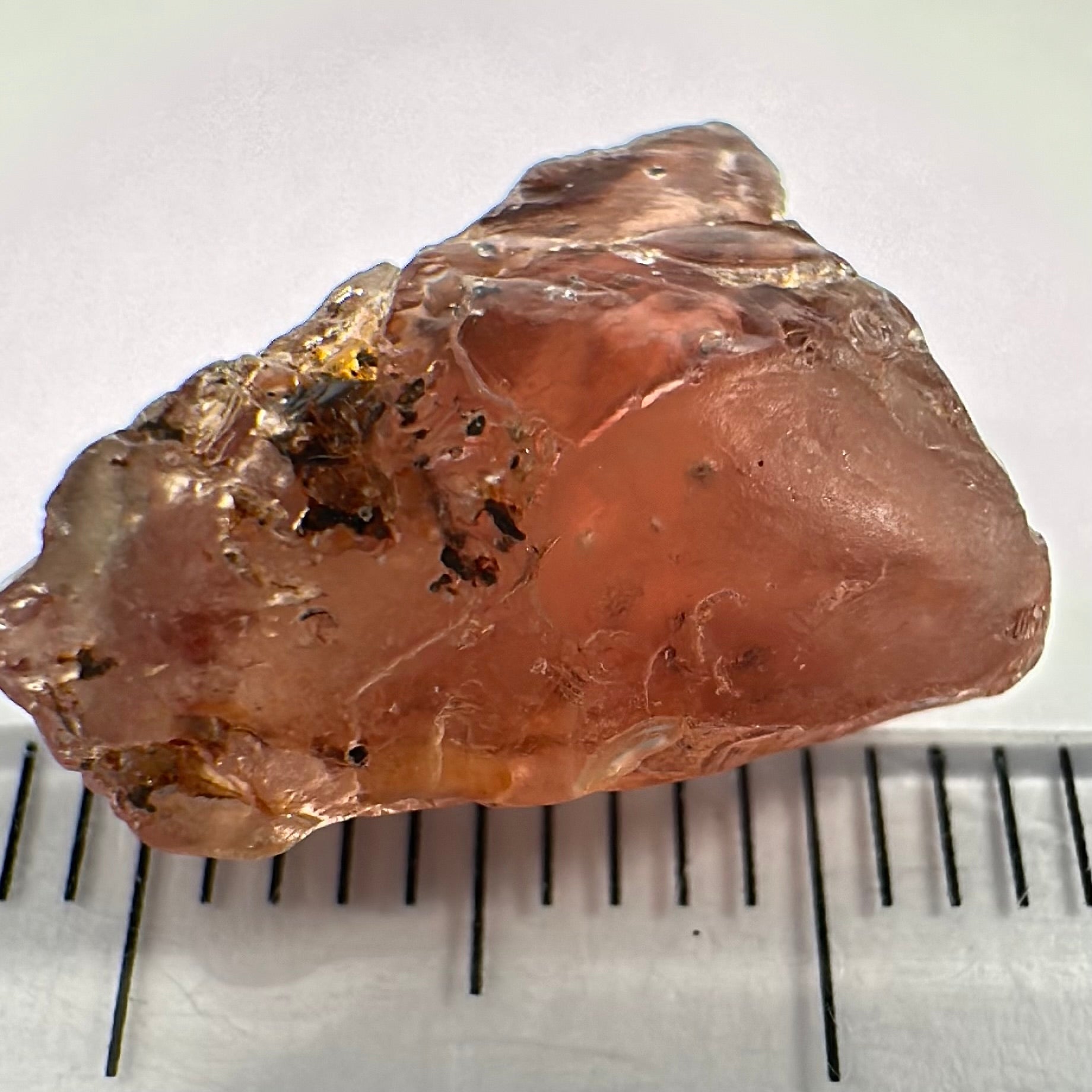 Malaya Garnet, 8.75ct, spots throughout the stone, Unheated Untreated, Umba Valley Tanzania