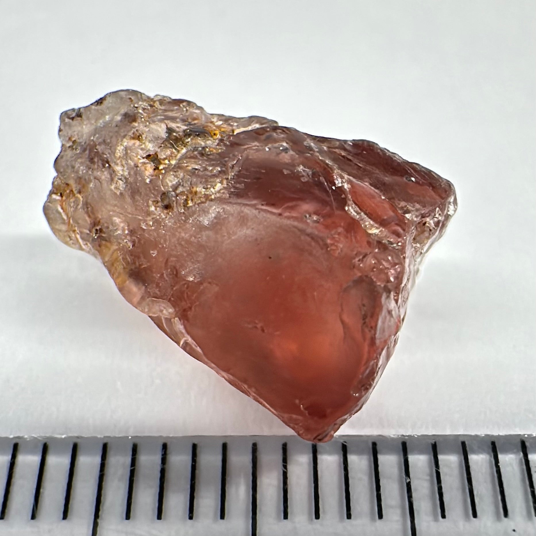 Malaya Garnet, 8.75ct, spots throughout the stone, Unheated Untreated, Umba Valley Tanzania