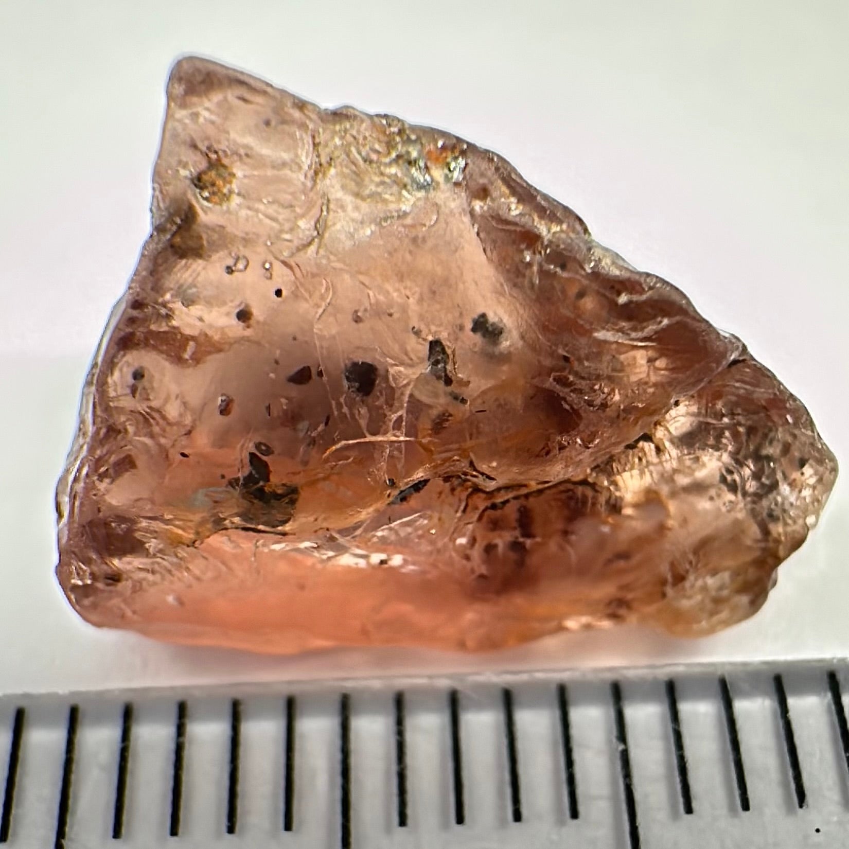 Malaya Garnet, 8.75ct, spots throughout the stone, Unheated Untreated, Umba Valley Tanzania