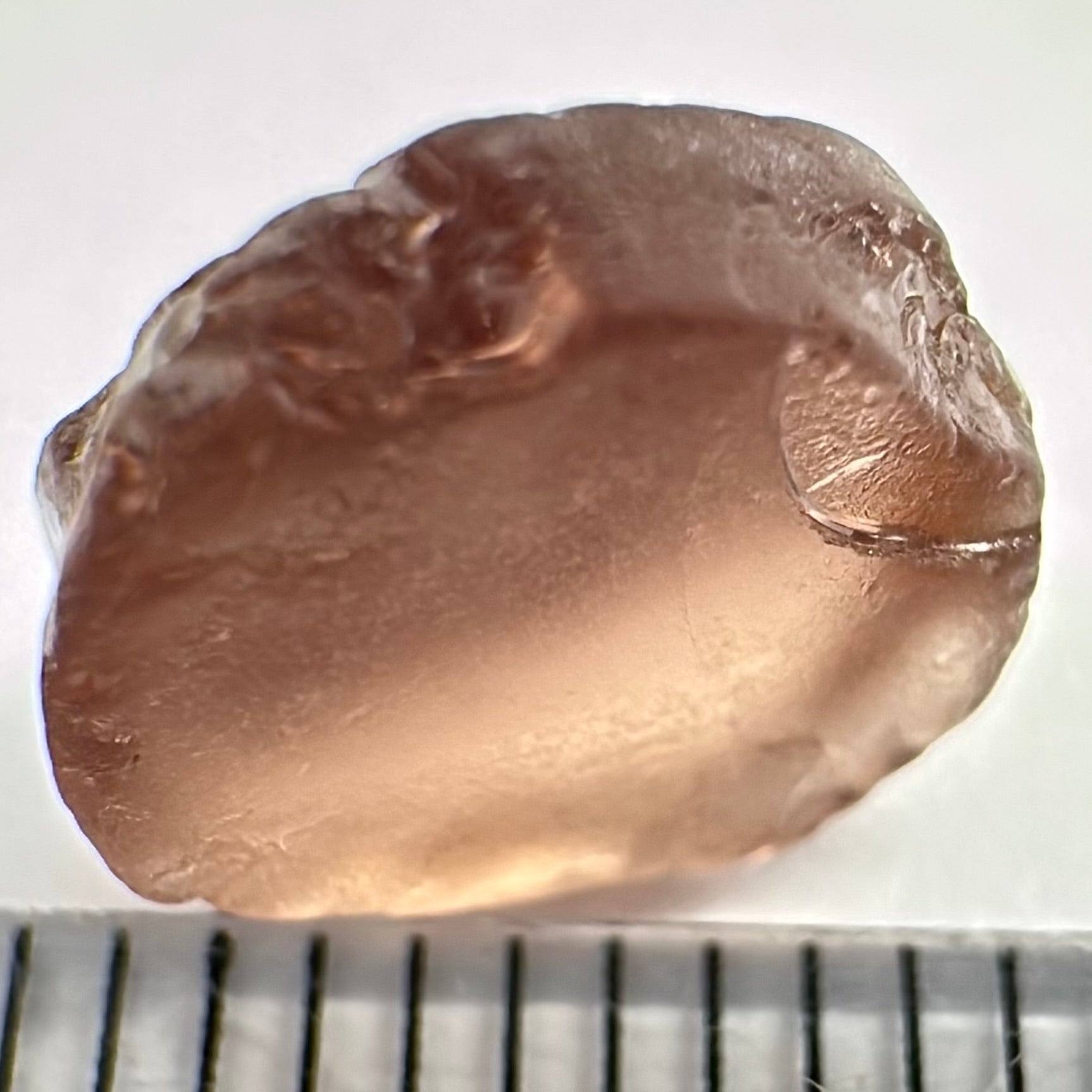 Peach Malaya Garnet, 4.51ct, vvs-if but flattish, Unheated Untreated, Umba Valley Tanzania