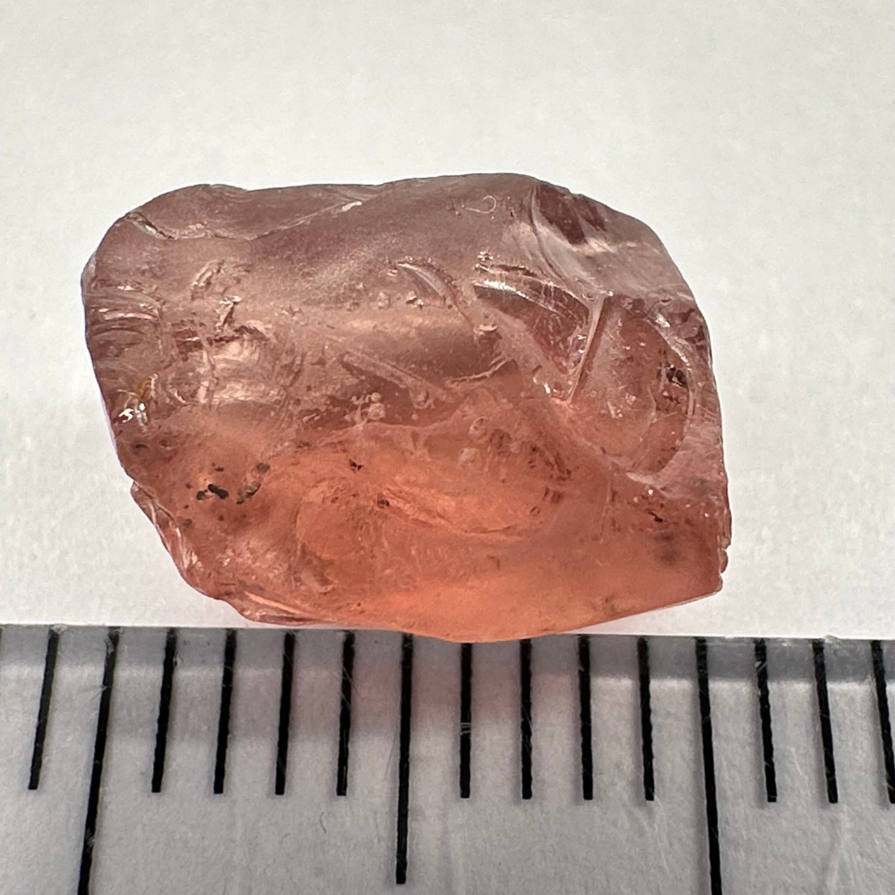 Peach Malaya Garnet, 4.78ct, no inclusions, just silky, Unheated Untreated, Umba Valley Tanzania