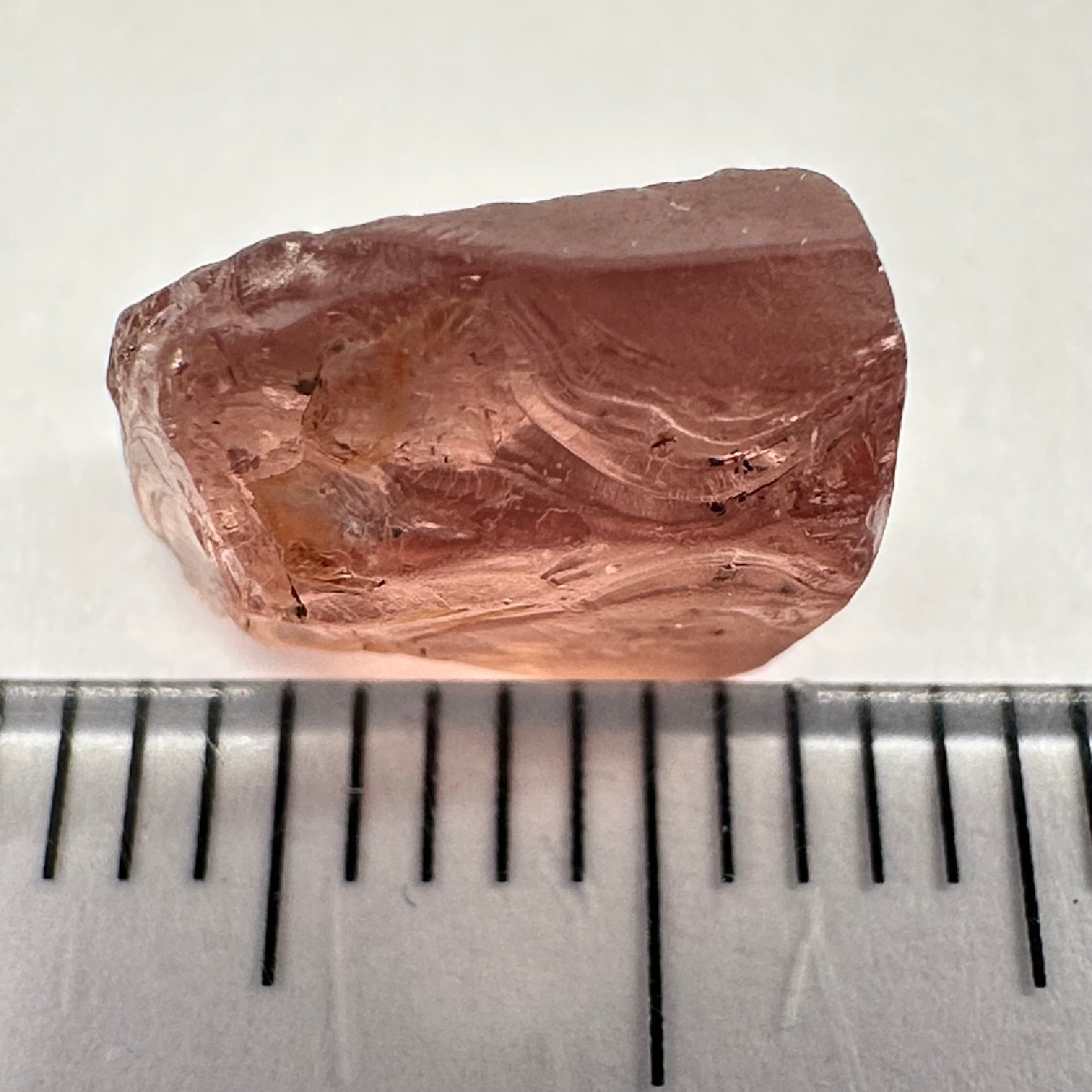 Peach Malaya Garnet, 4.78ct, no inclusions, just silky, Unheated Untreated, Umba Valley Tanzania