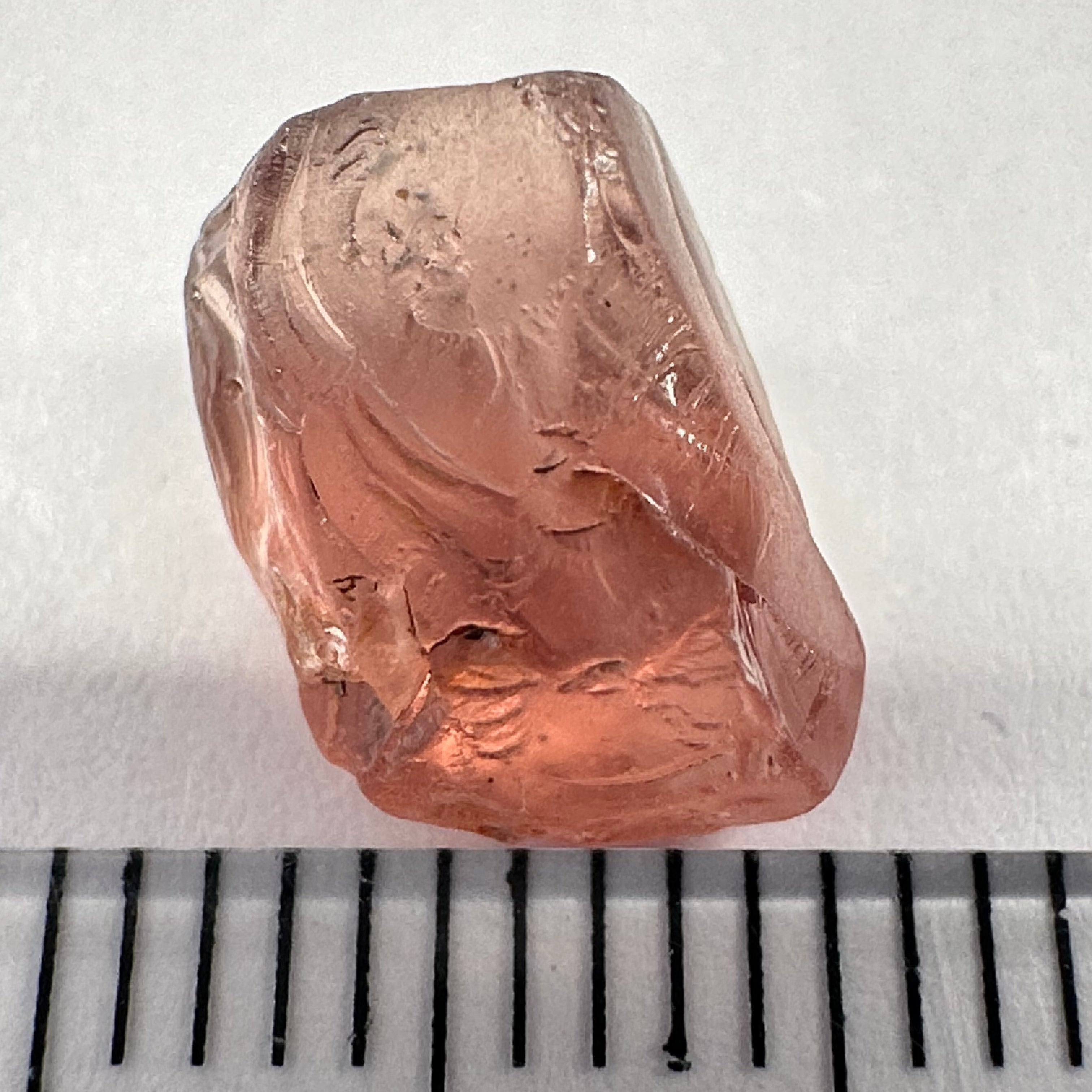 Peach Malaya Garnet, 4.78ct, no inclusions, just silky, Unheated Untreated, Umba Valley Tanzania