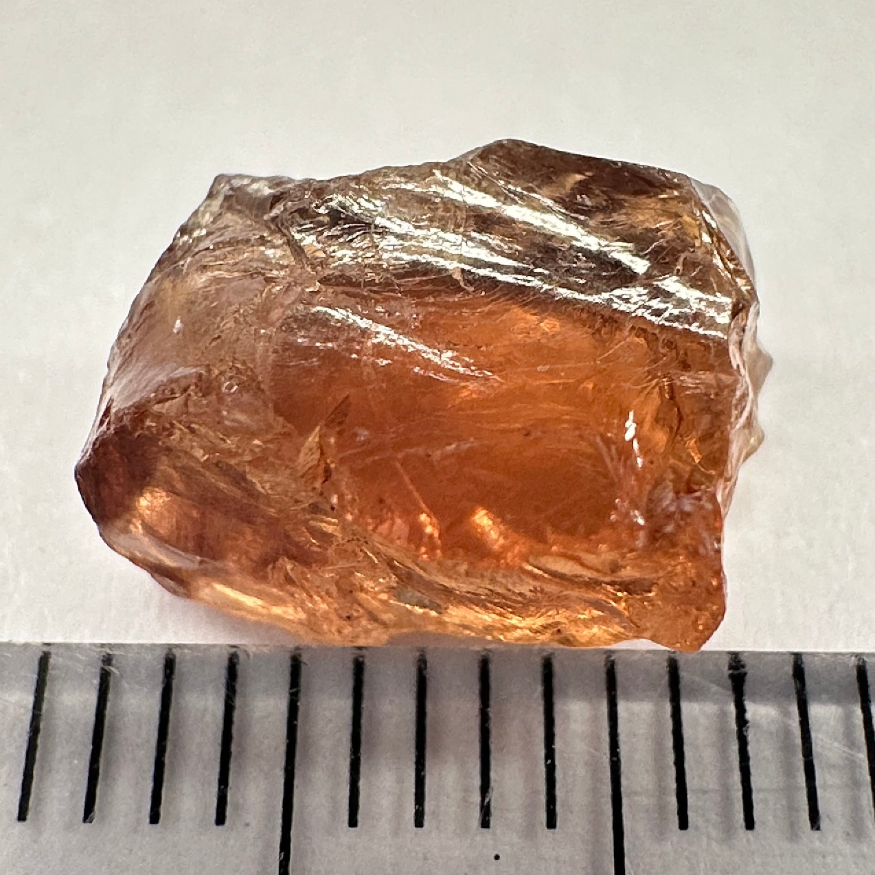 Malaya Garnet, 5.97ct, vvs with 2 small spots on the outside, slight crack on skin, Unheated Untreated, Umba Valley Tanzania