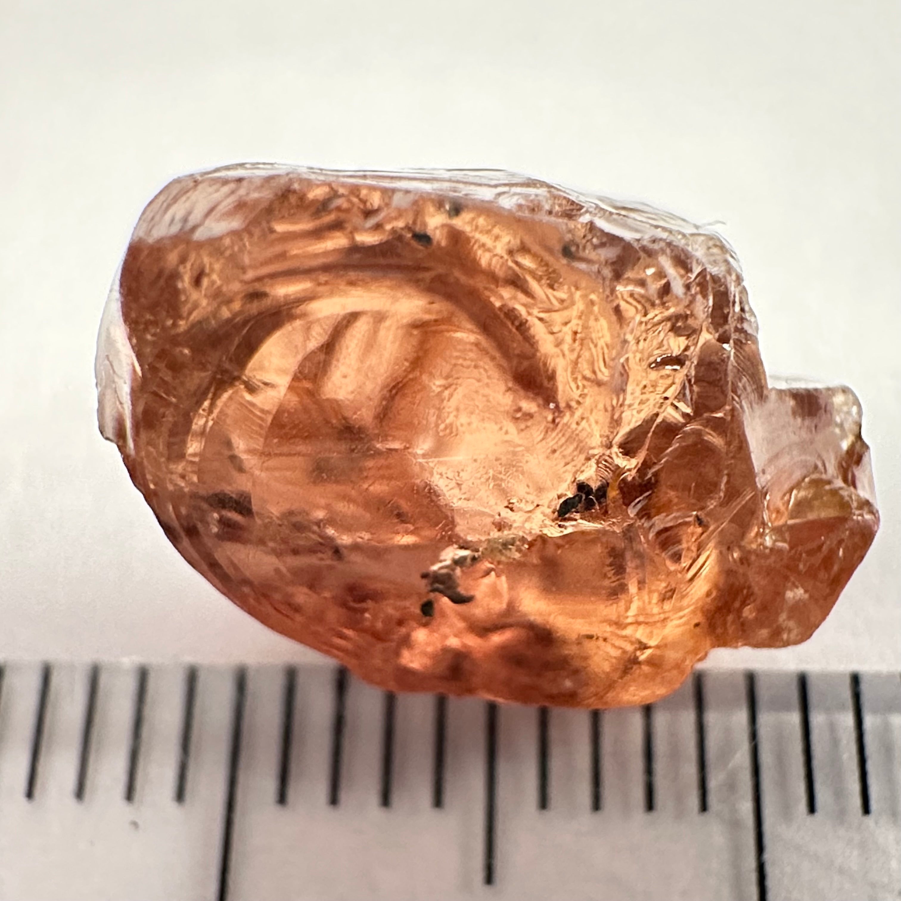 Malaya Garnet, 11.56ct, silk and very fine needles, some inclusions (spots) on the outside of the stone that will come off on preforming,  Unheated Untreated, Umba Valley Tanzania