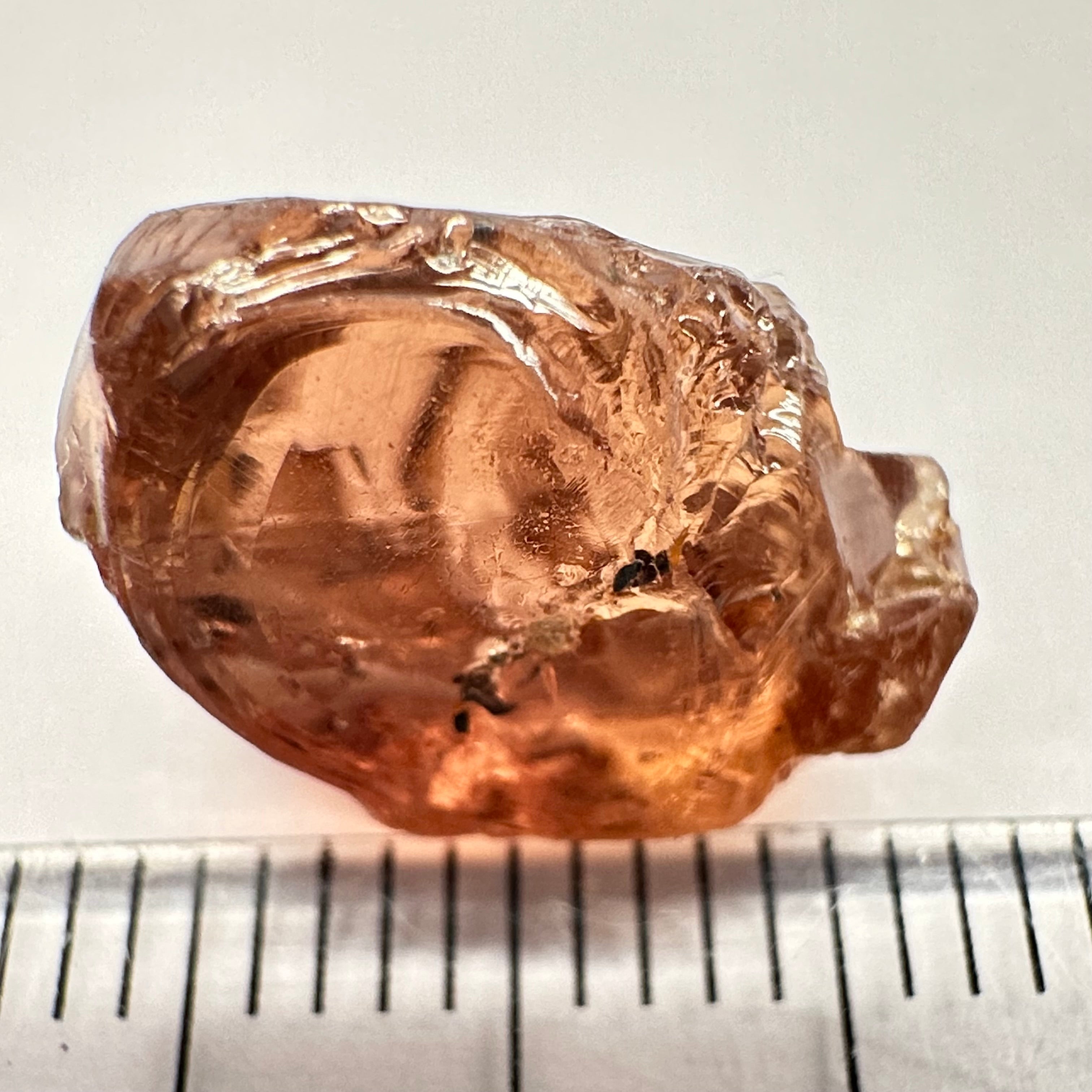 Malaya Garnet, 11.56ct, silk and very fine needles, some inclusions (spots) on the outside of the stone that will come off on preforming,  Unheated Untreated, Umba Valley Tanzania