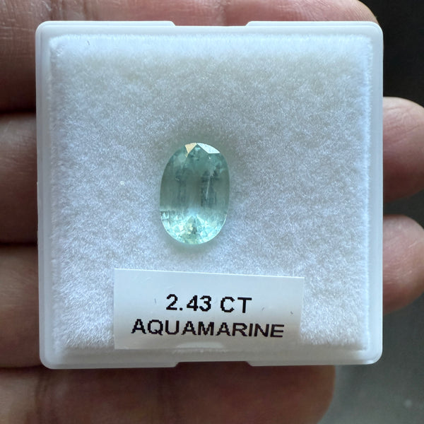 Aquamarine, 2.43ct, Zambia, Unheated Untreated