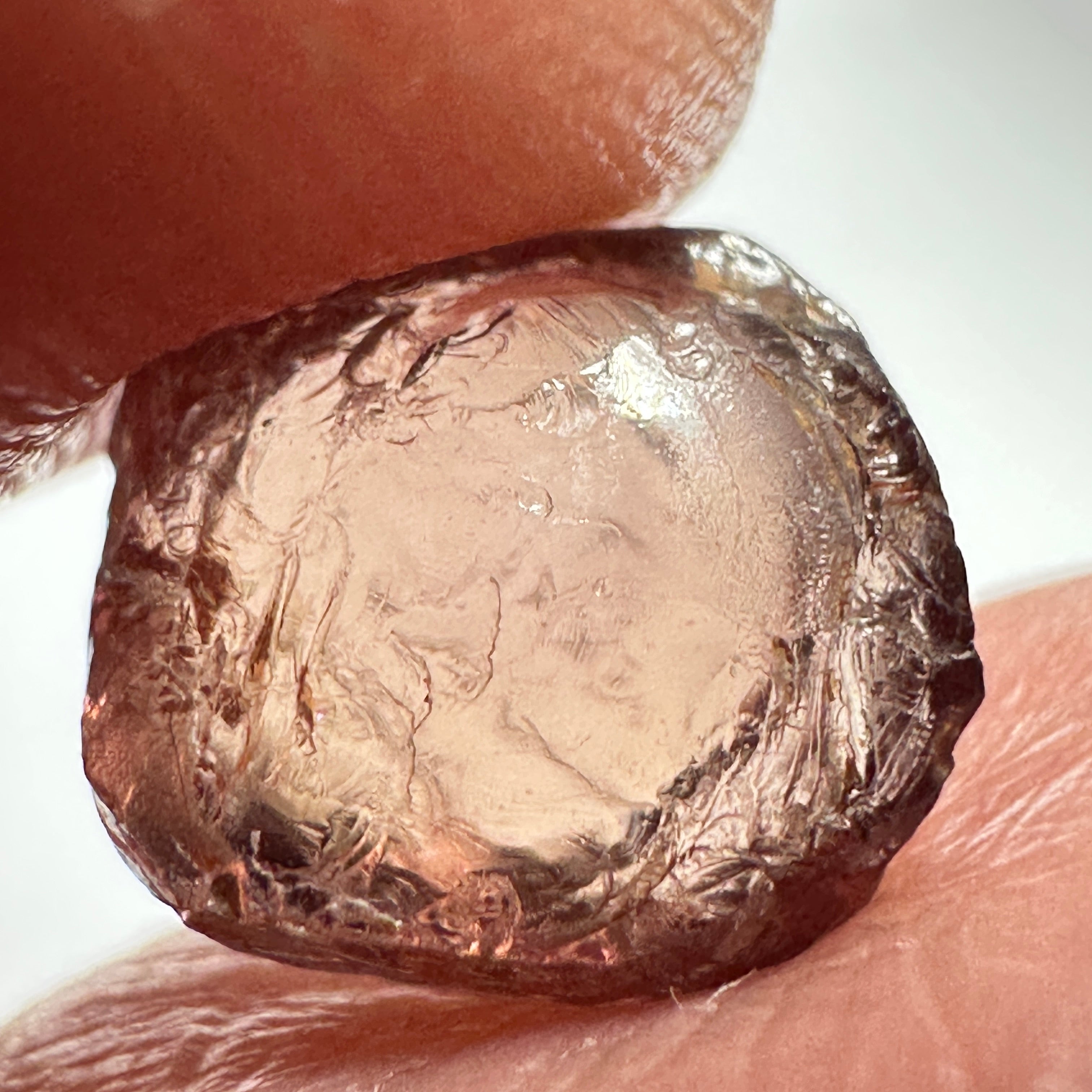 Peach Malaya Garnet, Colour Shifting, 3.81ct, vvs-if, Unheated Untreated, Umba Valley Tanzania