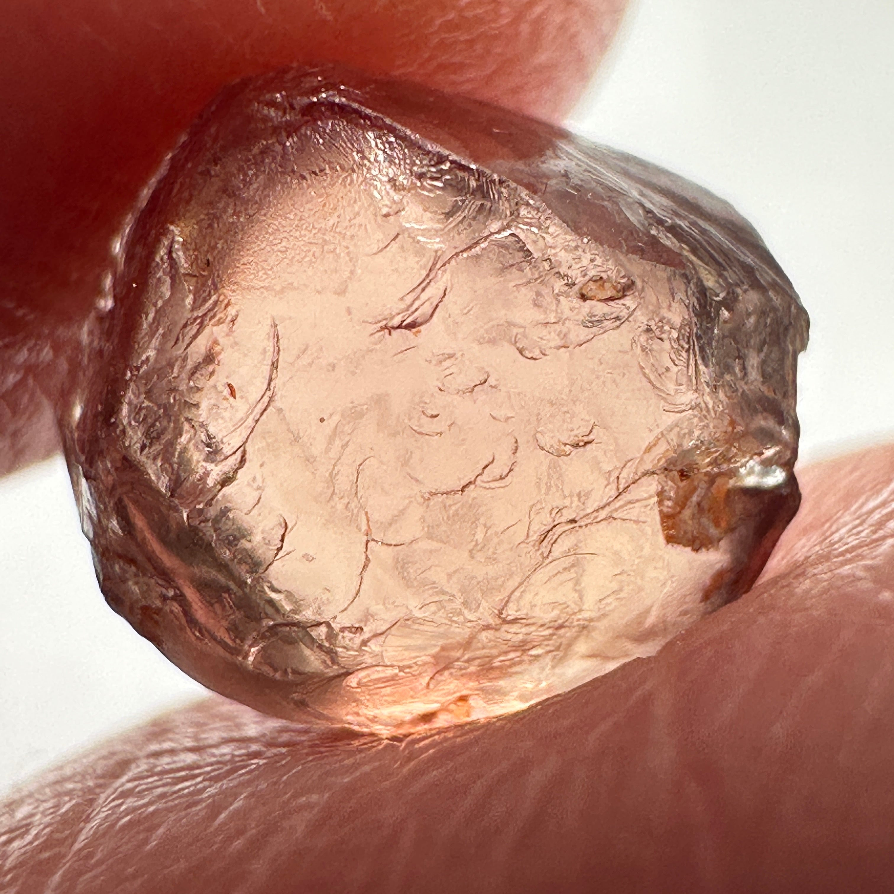 Peach Malaya Garnet, Colour Shifting, 3.81ct, vvs-if, Unheated Untreated, Umba Valley Tanzania