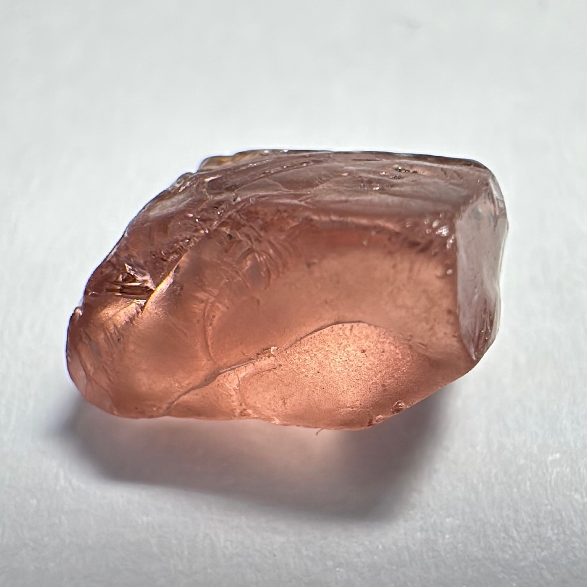 Peach Malaya Garnet, 4.78ct, no inclusions, just silky, Unheated Untreated, Umba Valley Tanzania