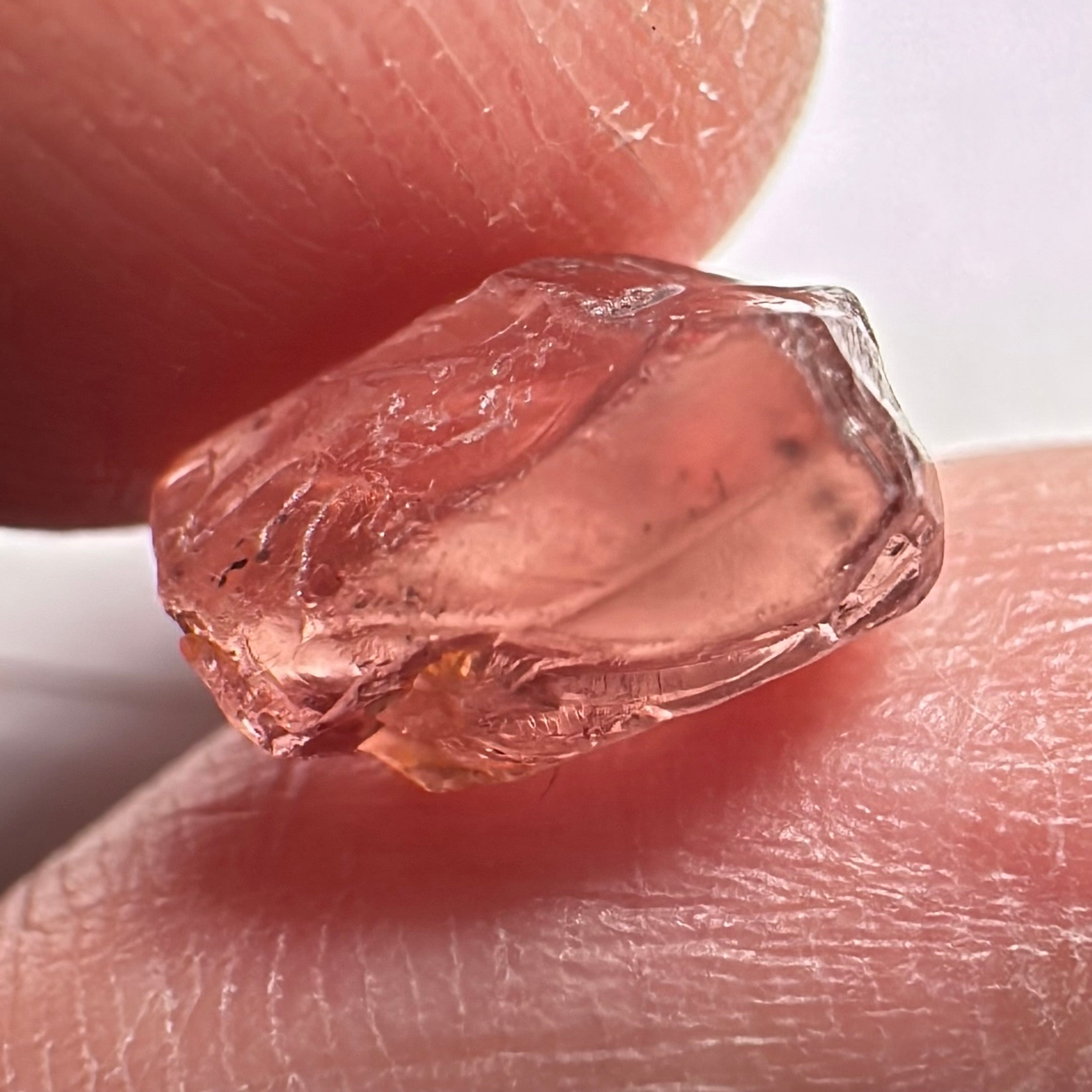 Peach Malaya Garnet, 4.78ct, no inclusions, just silky, Unheated Untreated, Umba Valley Tanzania