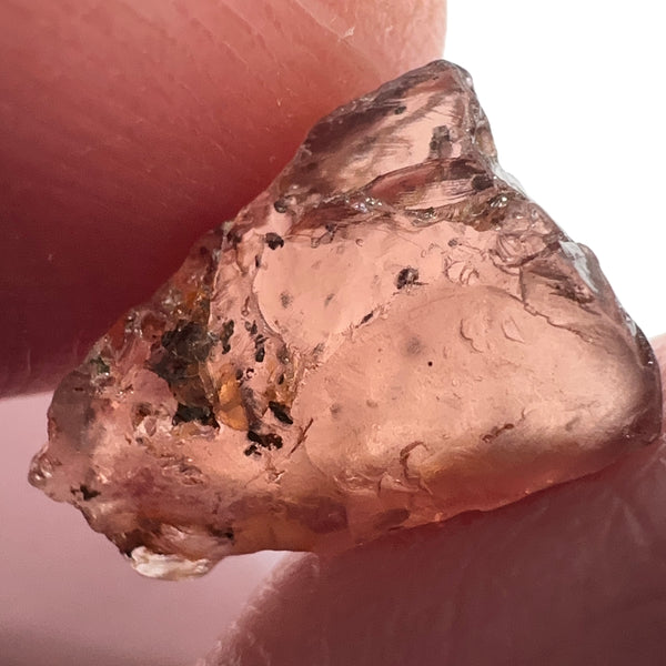 Peach Malaya Garnet, 8.75ct, spots throughout the stone, Unheated Untreated, Umba Valley Tanzania