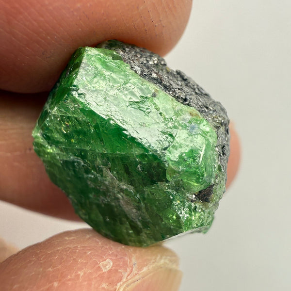 Tsavorite Garnet Crystal on Matrix, 19.97ct, Merelani, Tanzania, Untreated Unheated