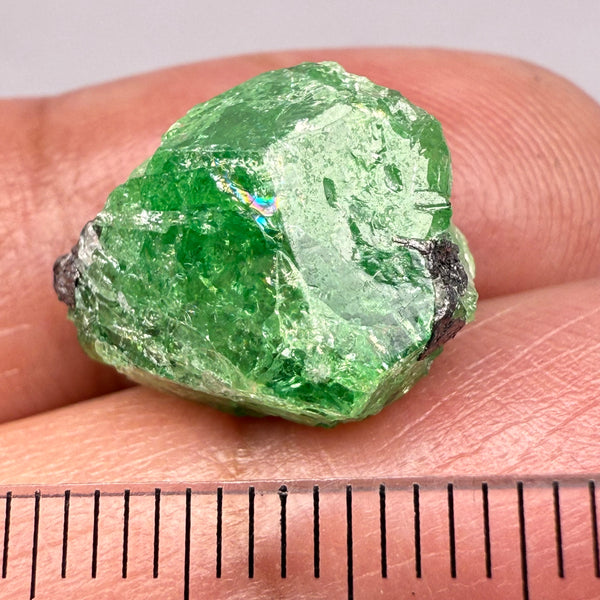 Tsavorite Garnet Crystal on Matrix, 14.37ct, Merelani, Tanzania, Untreated Unheated