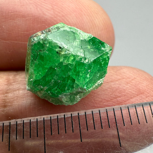 Tsavorite Garnet Crystal on Matrix, 10.89ct, Merelani, Tanzania, Untreated Unheated