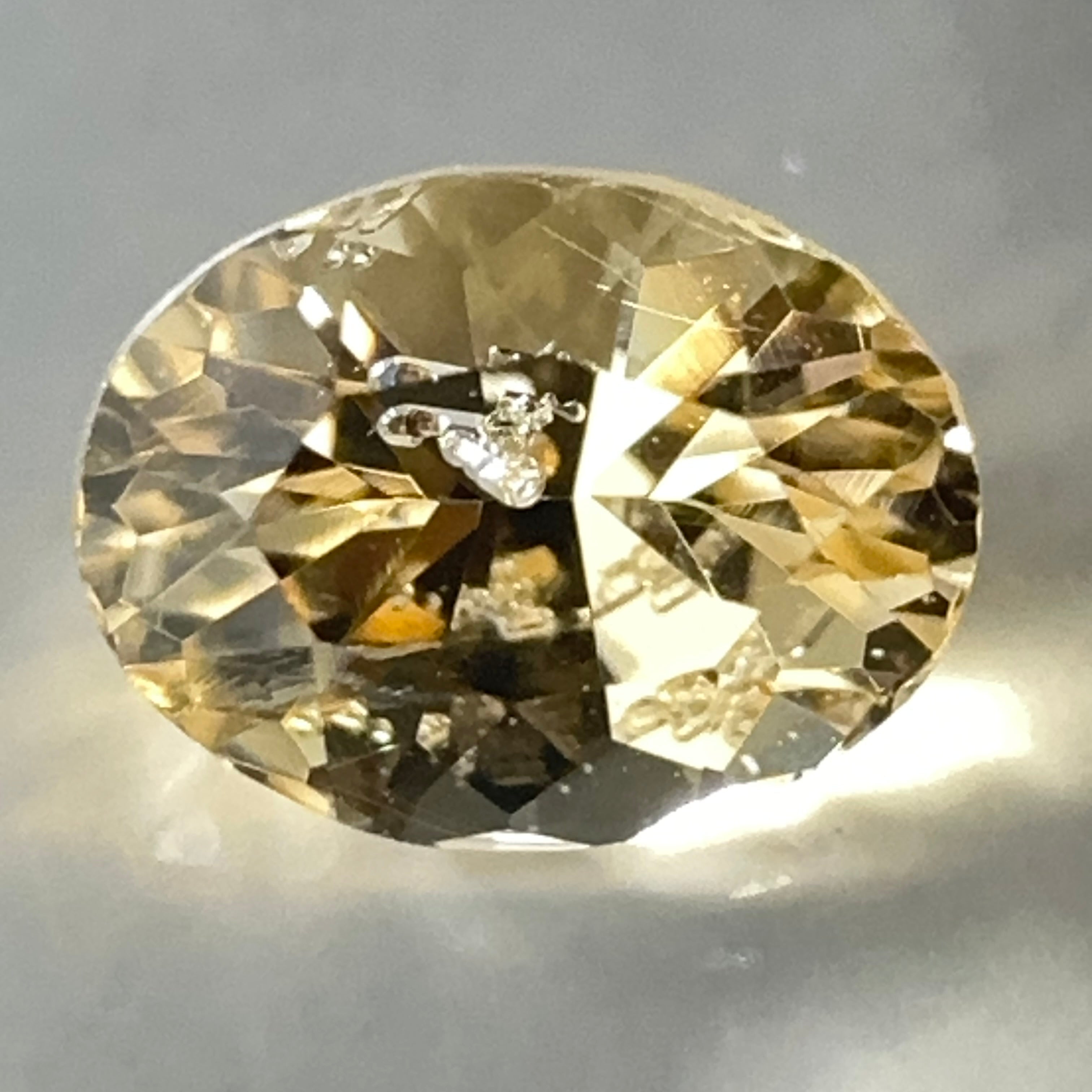 Yellow Grossular Garnet, 0.67ct, Merelani, Tanzania, Untreated Unheated, beautiful inclusions