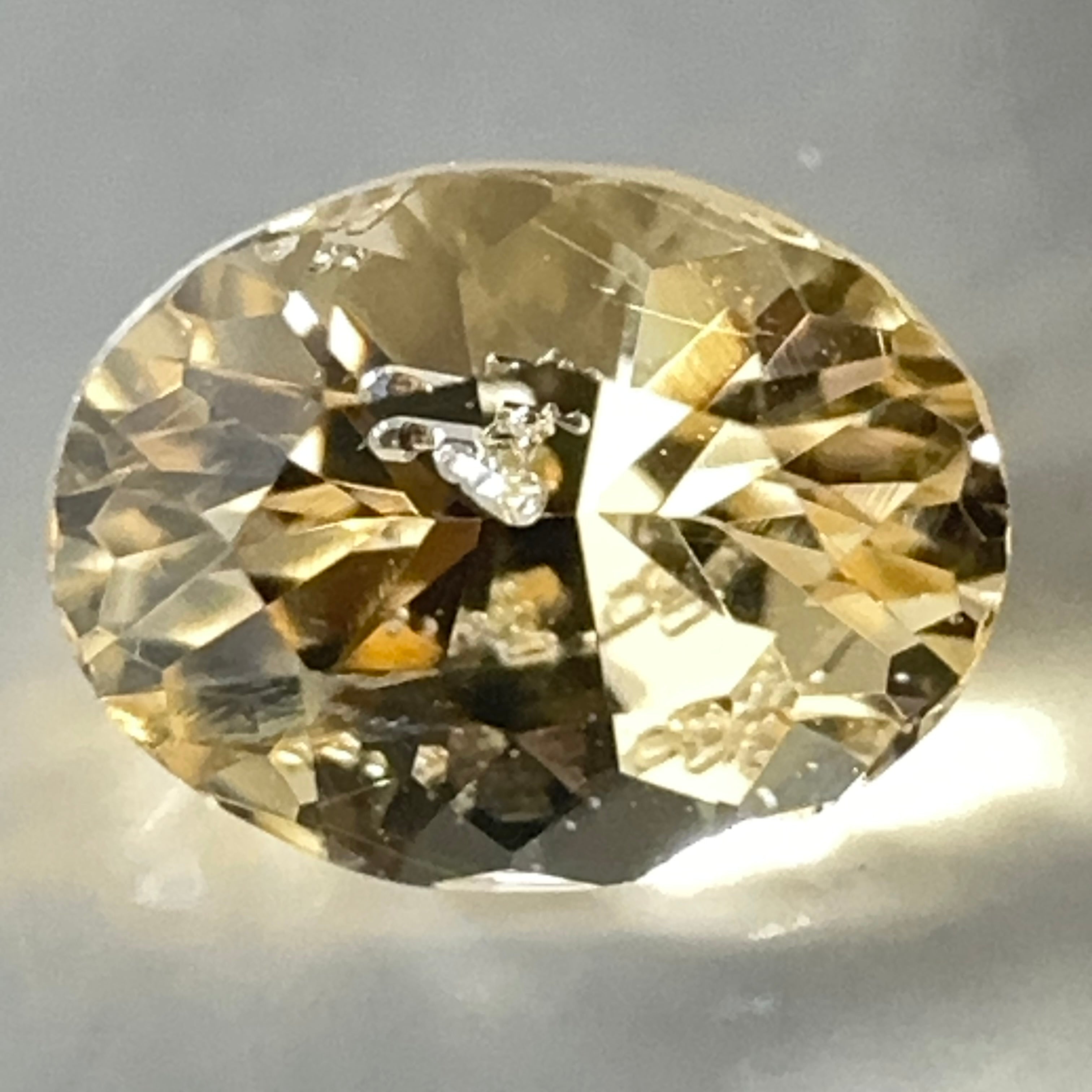 Yellow Grossular Garnet, 0.67ct, Merelani, Tanzania, Untreated Unheated, beautiful inclusions