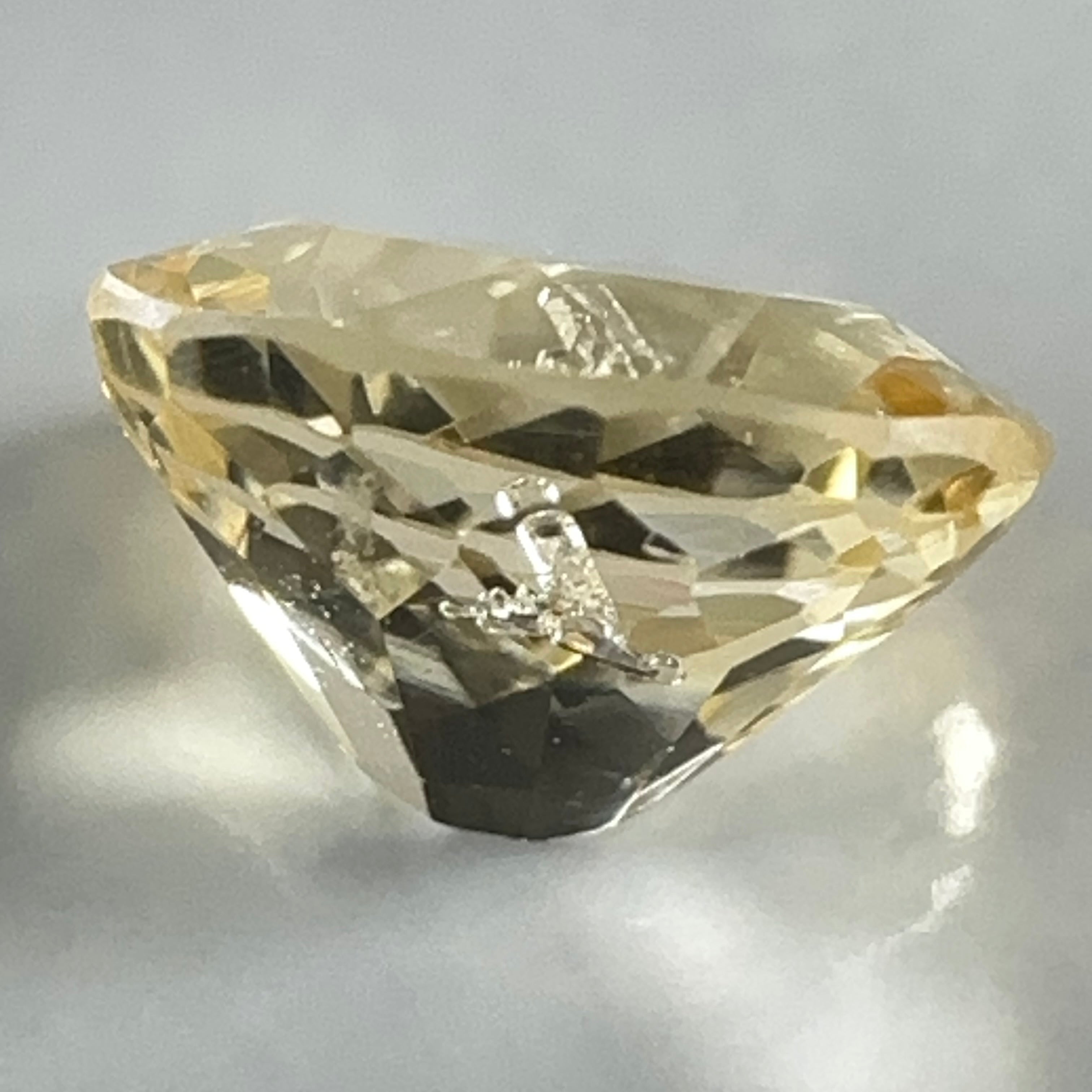 Yellow Grossular Garnet, 0.67ct, Merelani, Tanzania, Untreated Unheated, beautiful inclusions