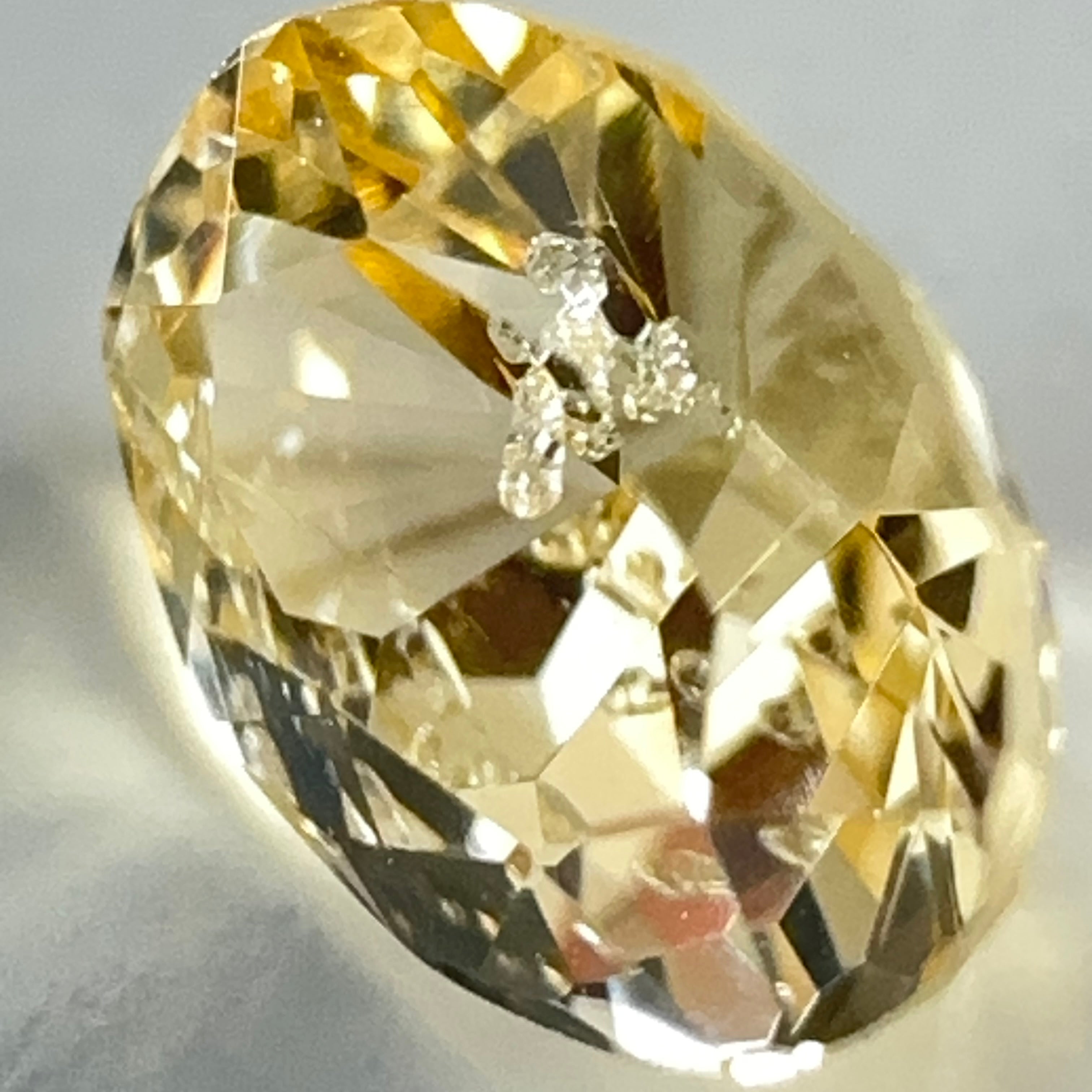 Yellow Grossular Garnet, 0.67ct, Merelani, Tanzania, Untreated Unheated, beautiful inclusions