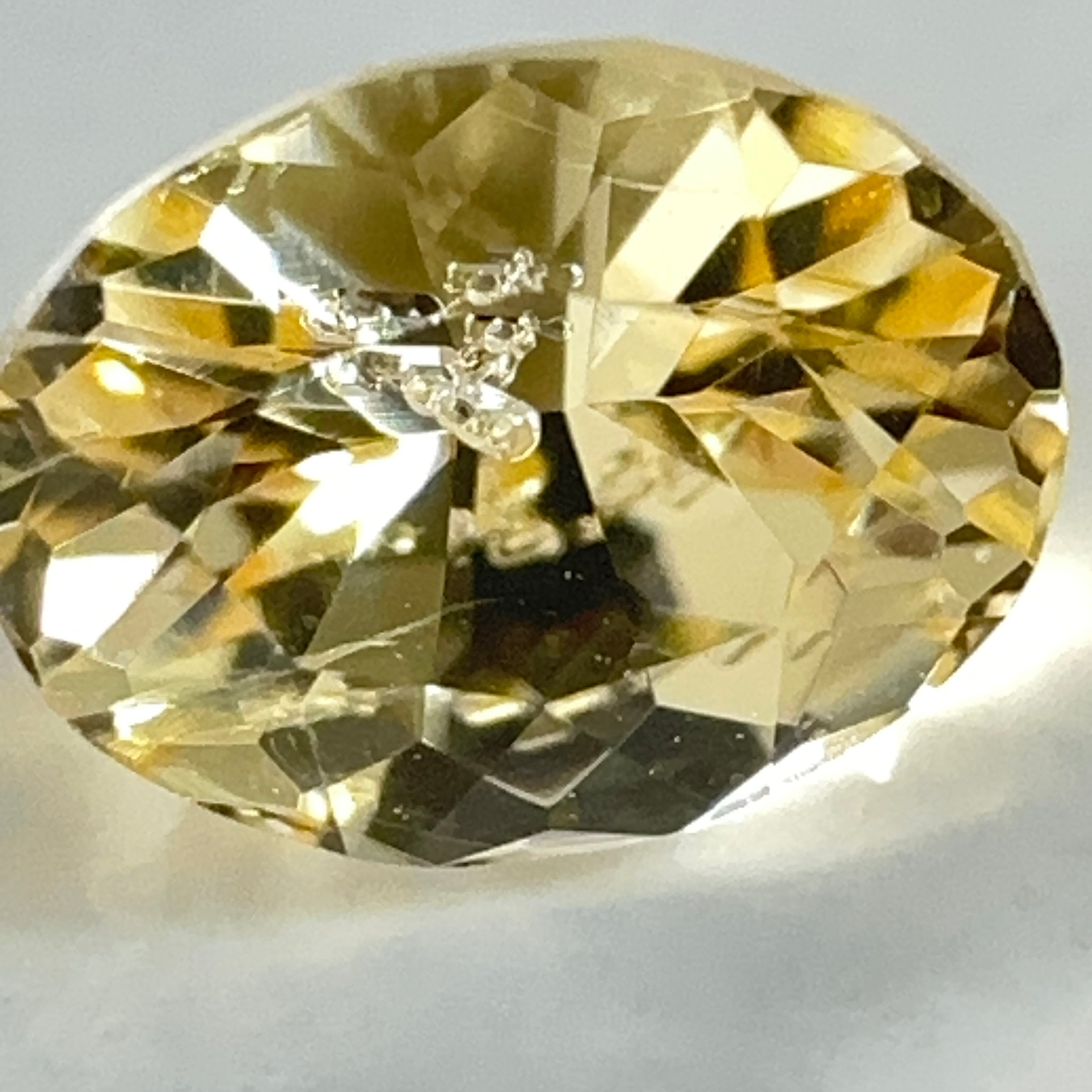 Yellow Grossular Garnet, 0.67ct, Merelani, Tanzania, Untreated Unheated, beautiful inclusions