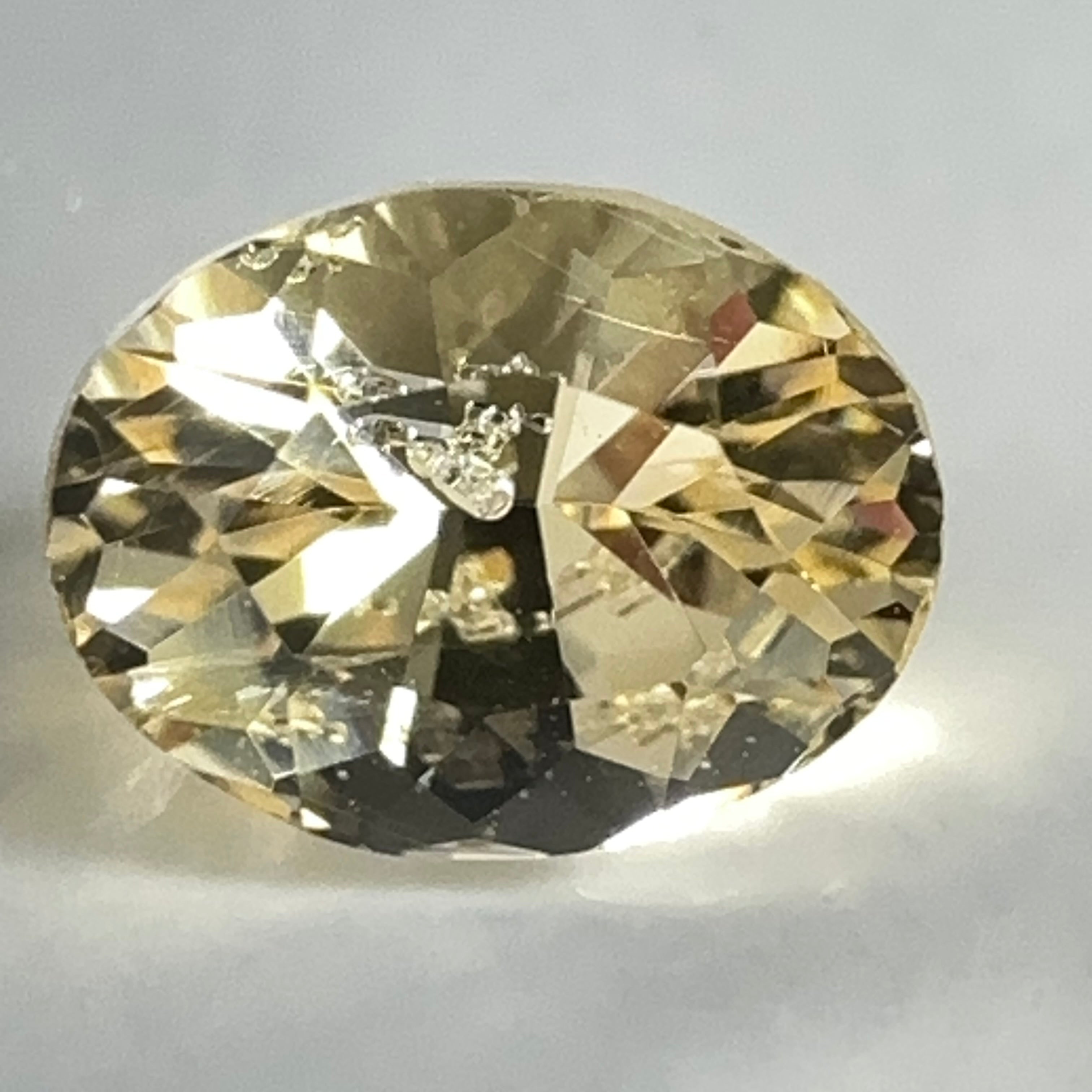 Yellow Grossular Garnet, 0.67ct, Merelani, Tanzania, Untreated Unheated, beautiful inclusions