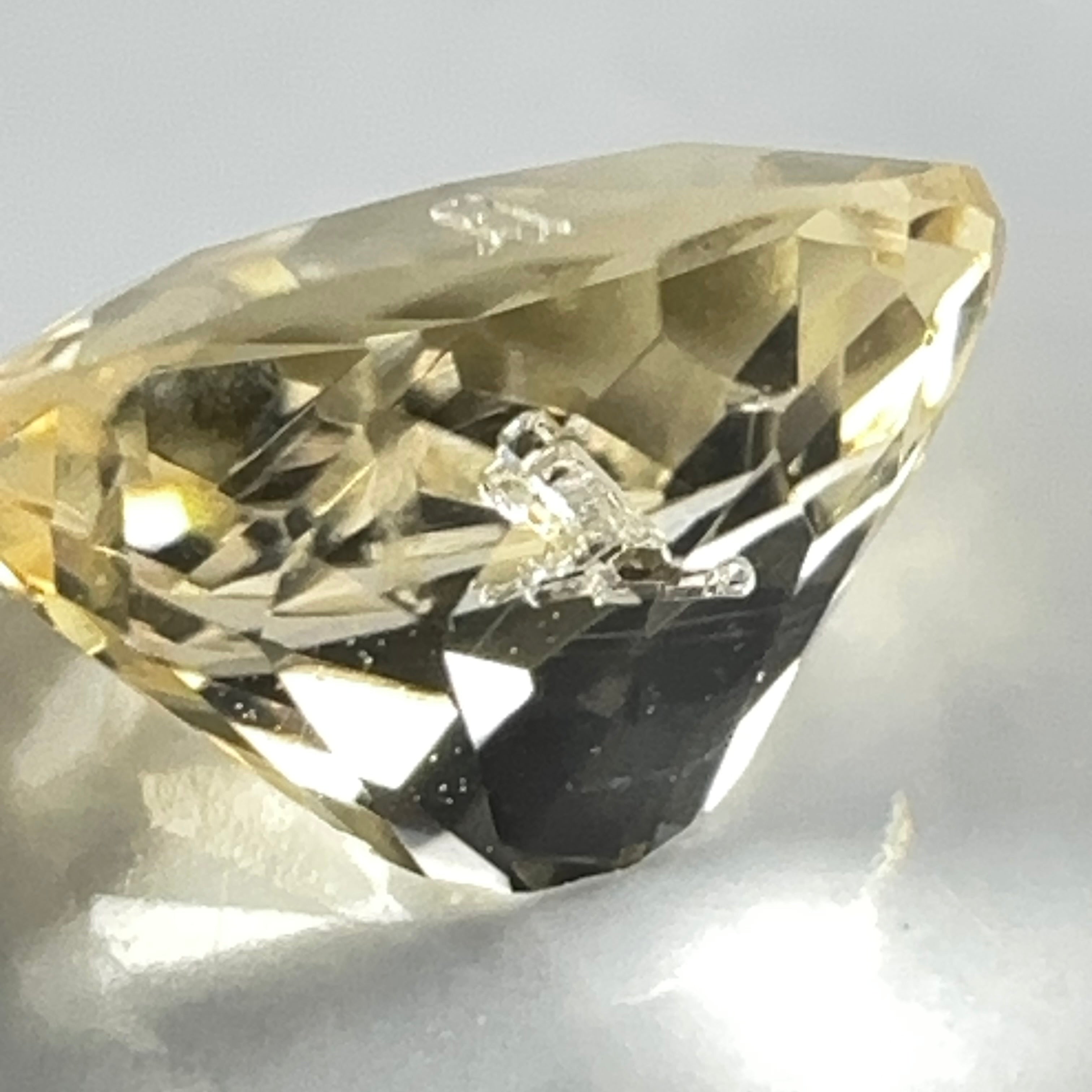 Yellow Grossular Garnet, 0.67ct, Merelani, Tanzania, Untreated Unheated, beautiful inclusions