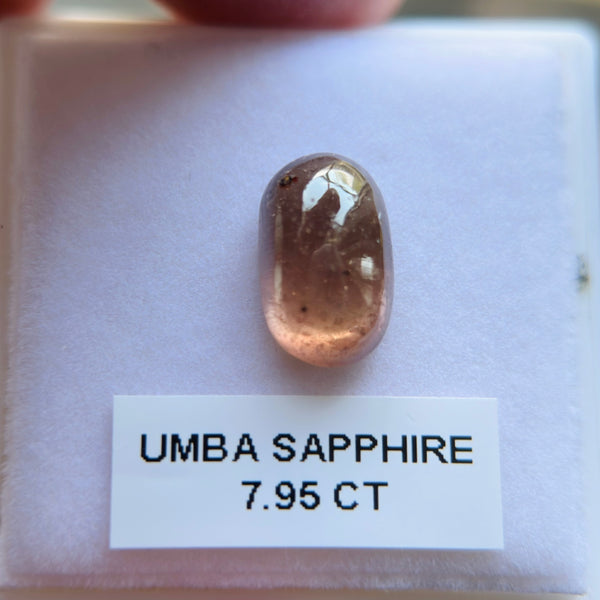 Umba Sapphire Cab, 7.95ct, Tanzania, Untreated Unheated.