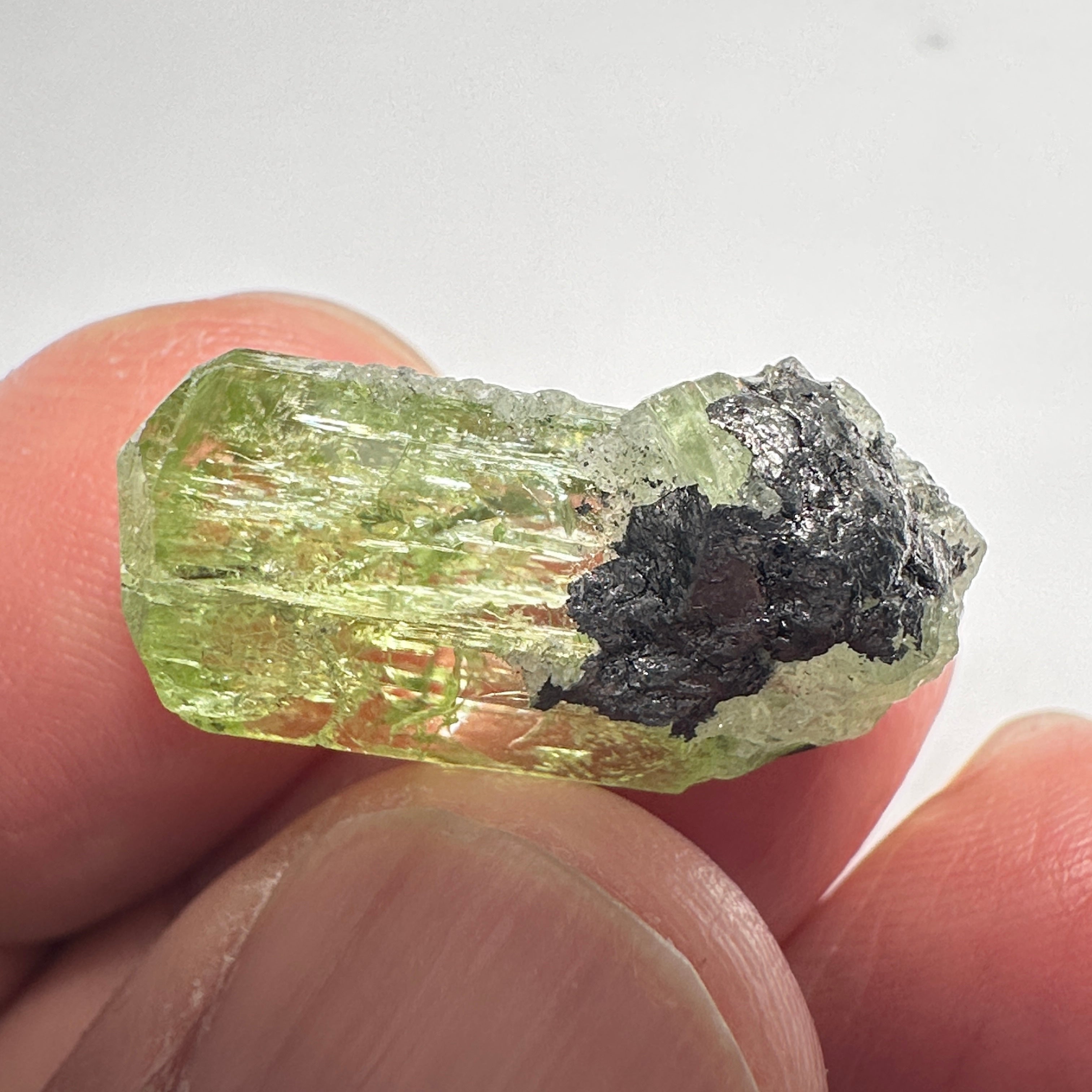 Diopside crystal on matrix, 3.0gm, Merelani, Tanzania