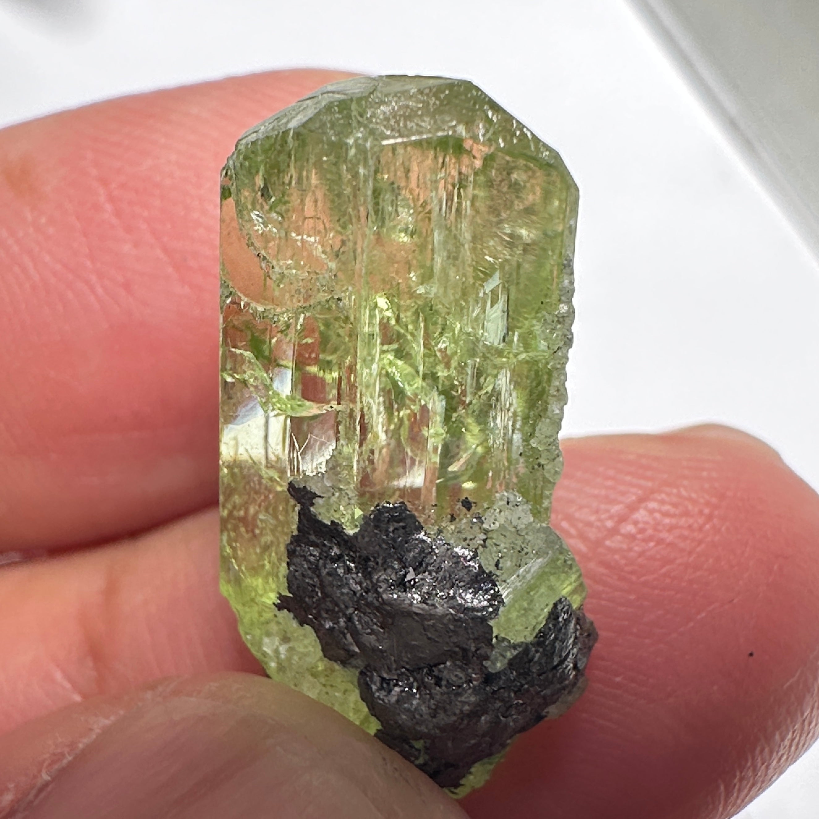 Diopside crystal on matrix, 3.0gm, Merelani, Tanzania