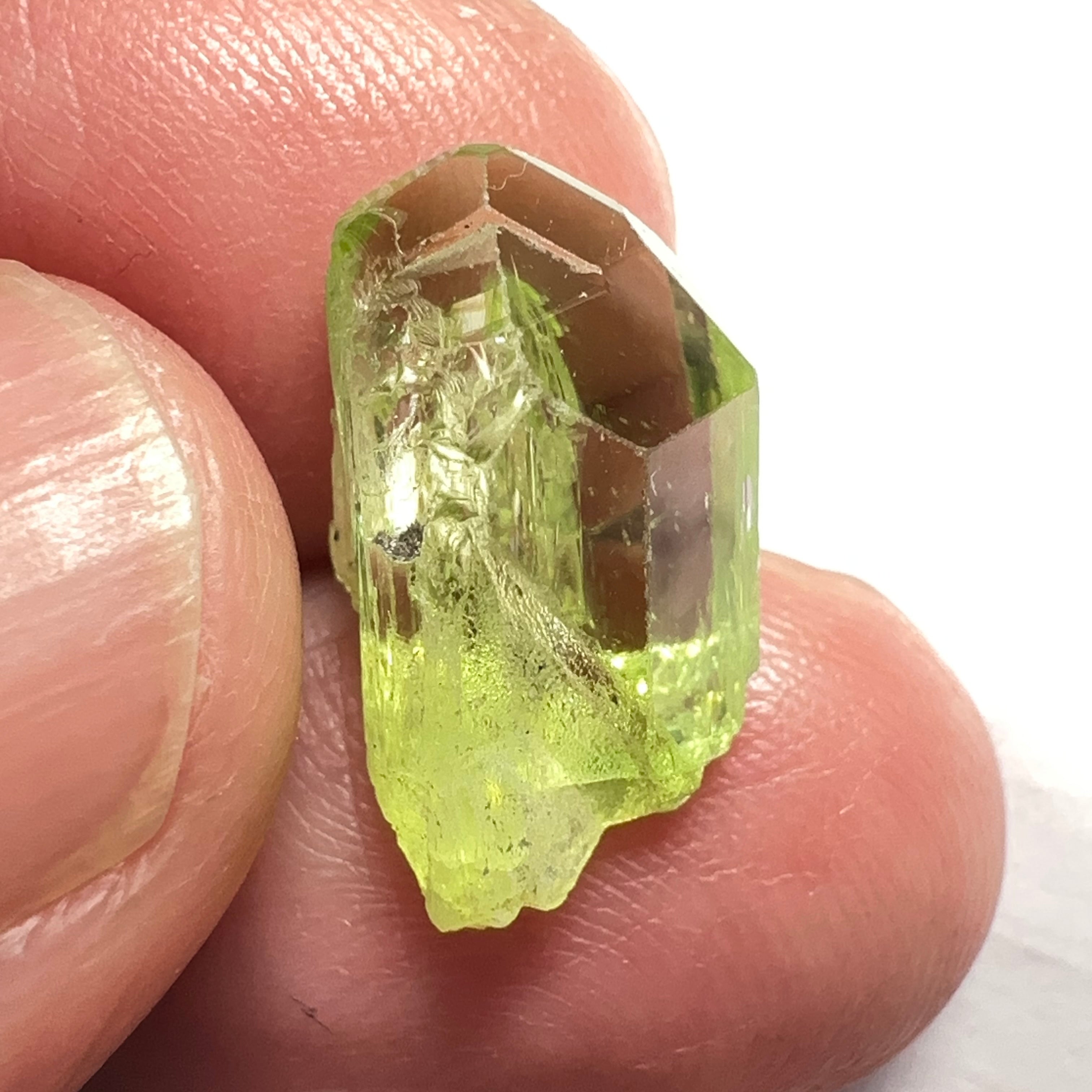 Diopside crystal, 1.5gm, Merelani, Tanzania - facetable portion