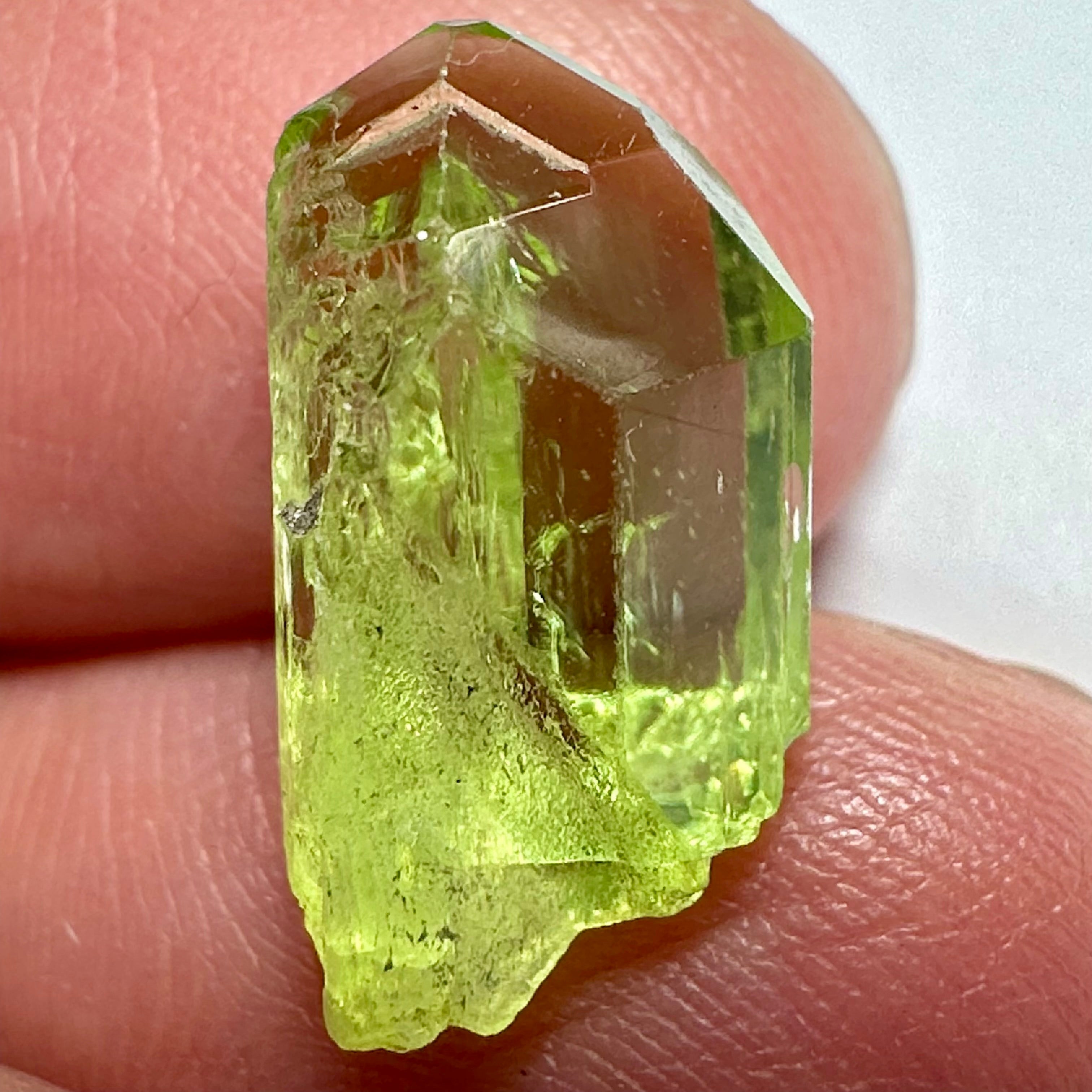 Diopside crystal, 1.5gm, Merelani, Tanzania - facetable portion