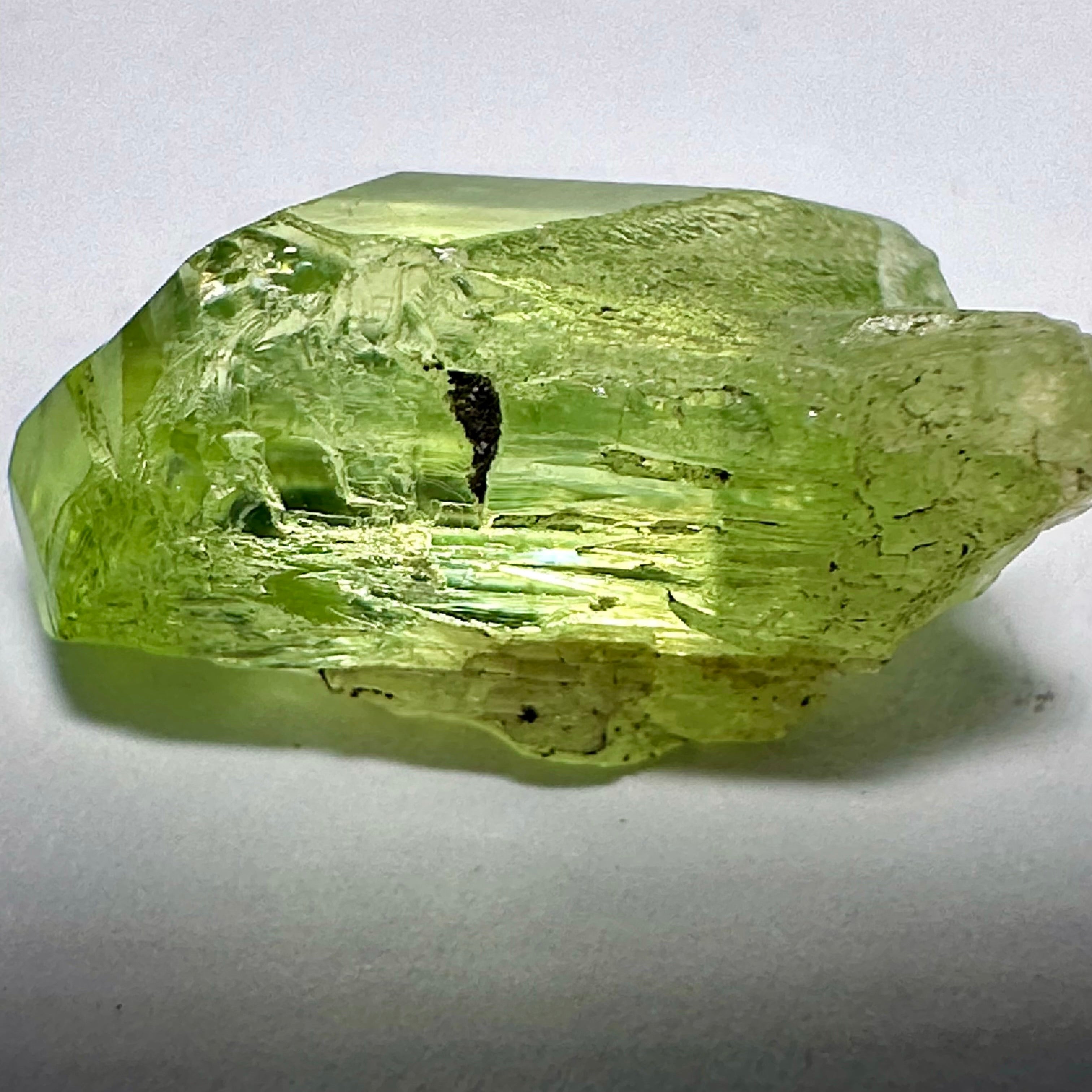 Diopside crystal, 1.5gm, Merelani, Tanzania - facetable portion