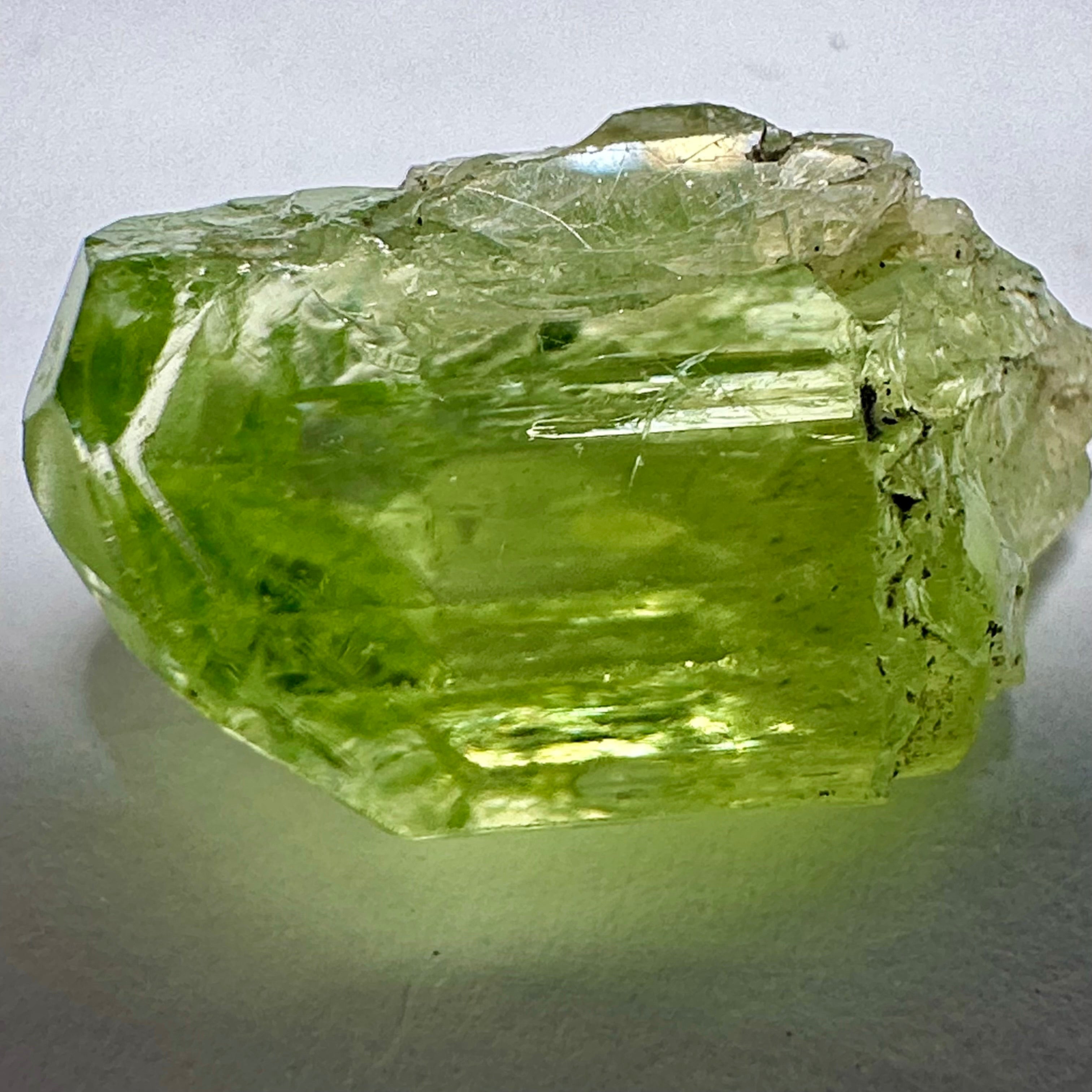 Diopside crystal, 1.5gm, Merelani, Tanzania - facetable portion