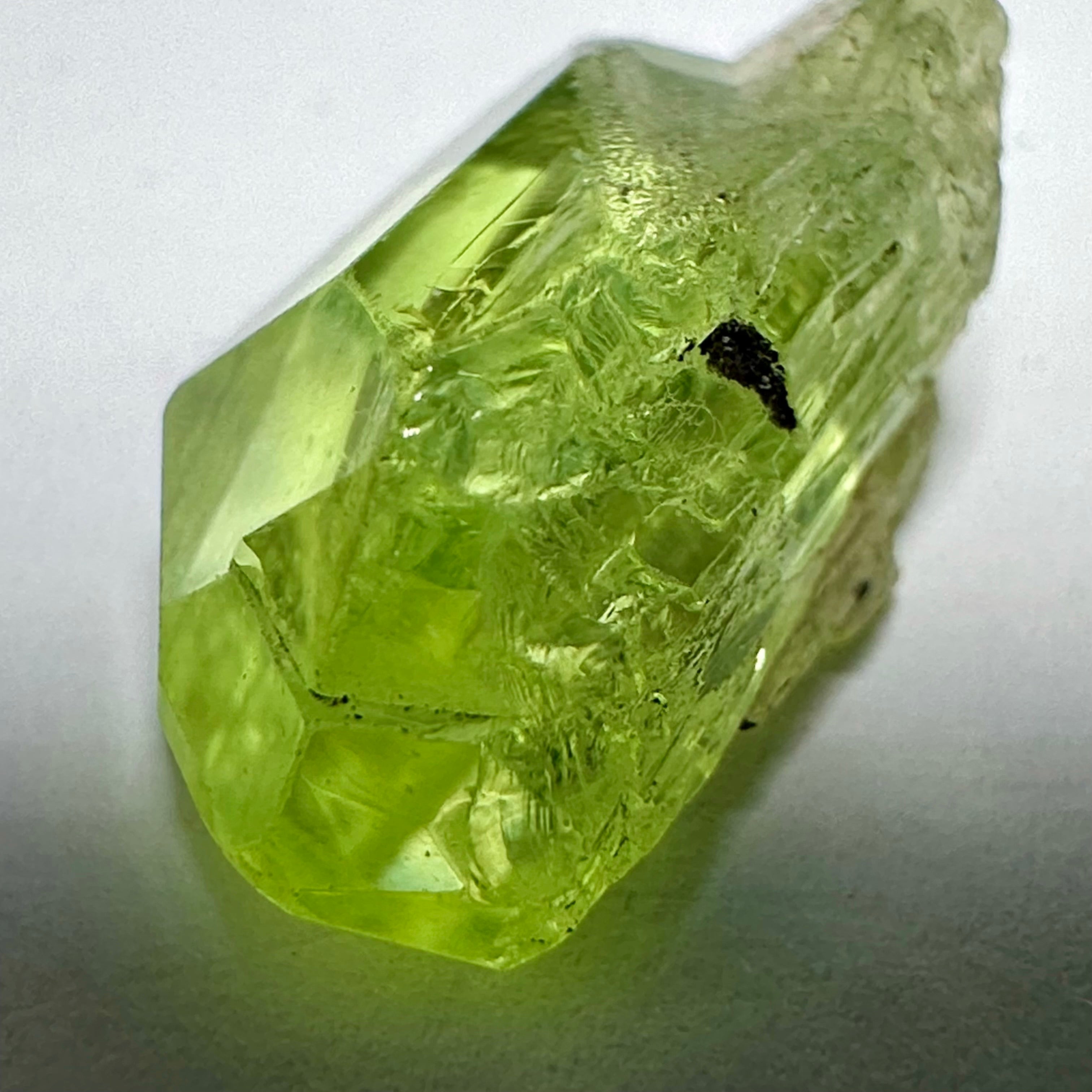 Diopside crystal, 1.5gm, Merelani, Tanzania - facetable portion