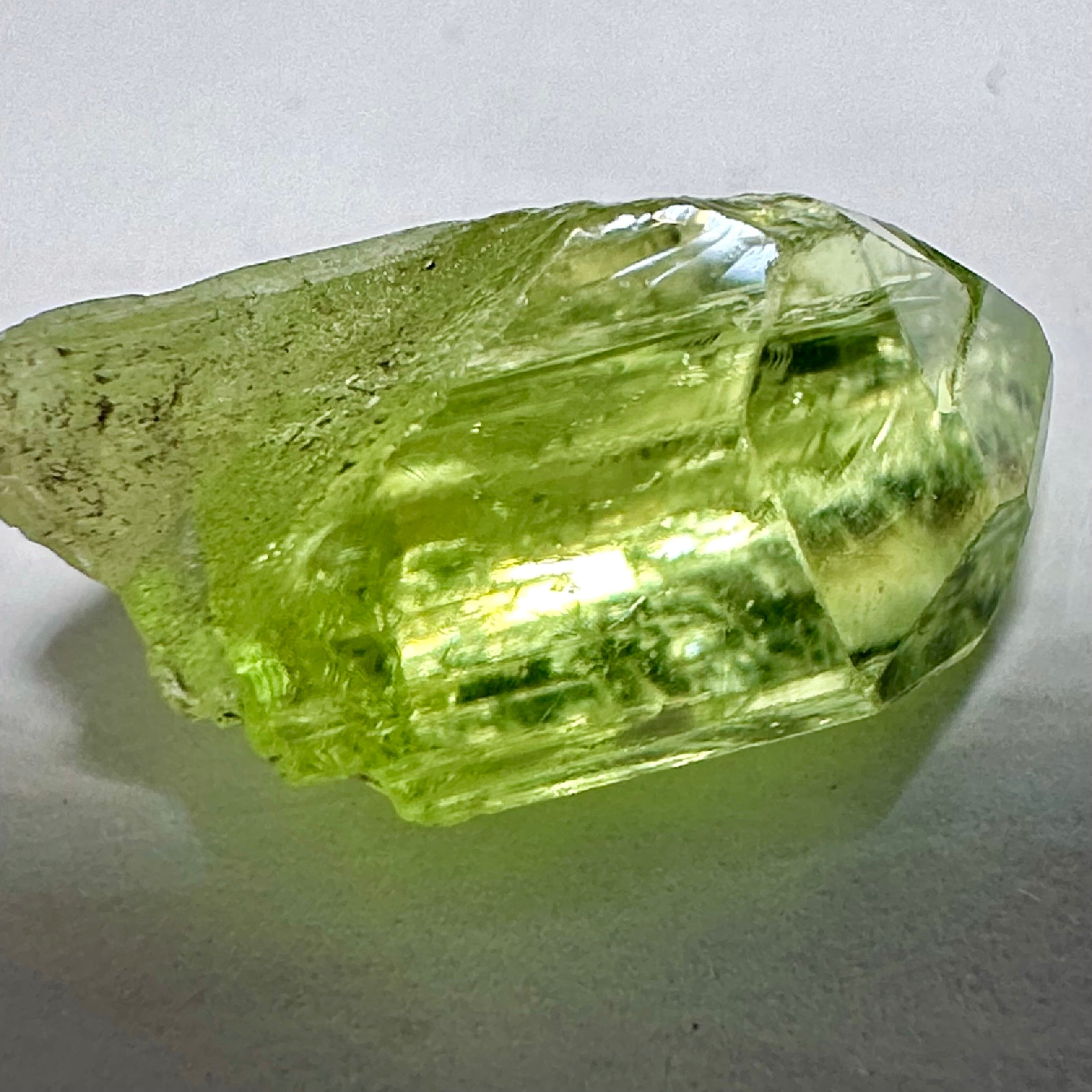 Diopside crystal, 1.5gm, Merelani, Tanzania - facetable portion