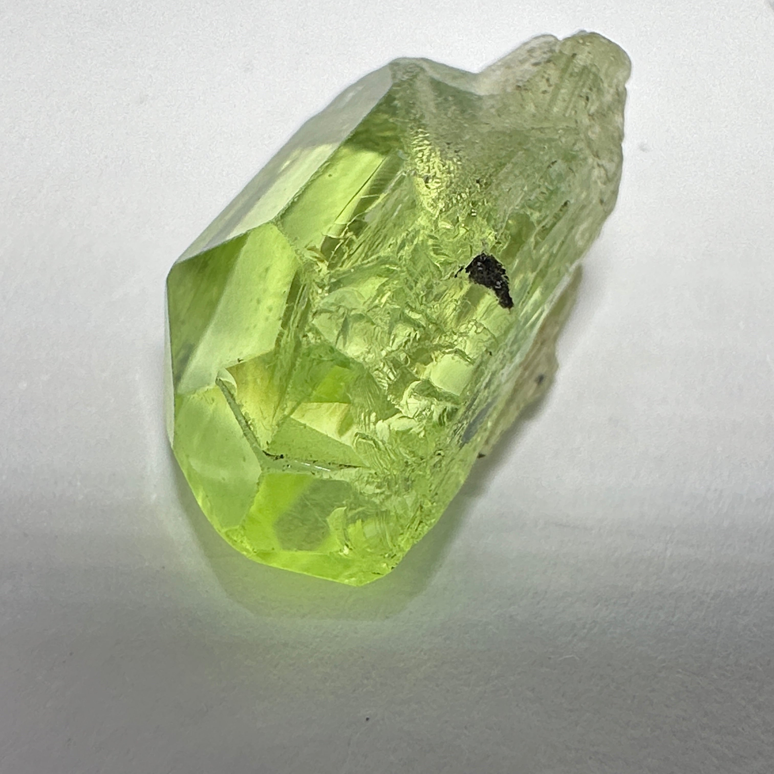 Diopside crystal, 1.5gm, Merelani, Tanzania - facetable portion