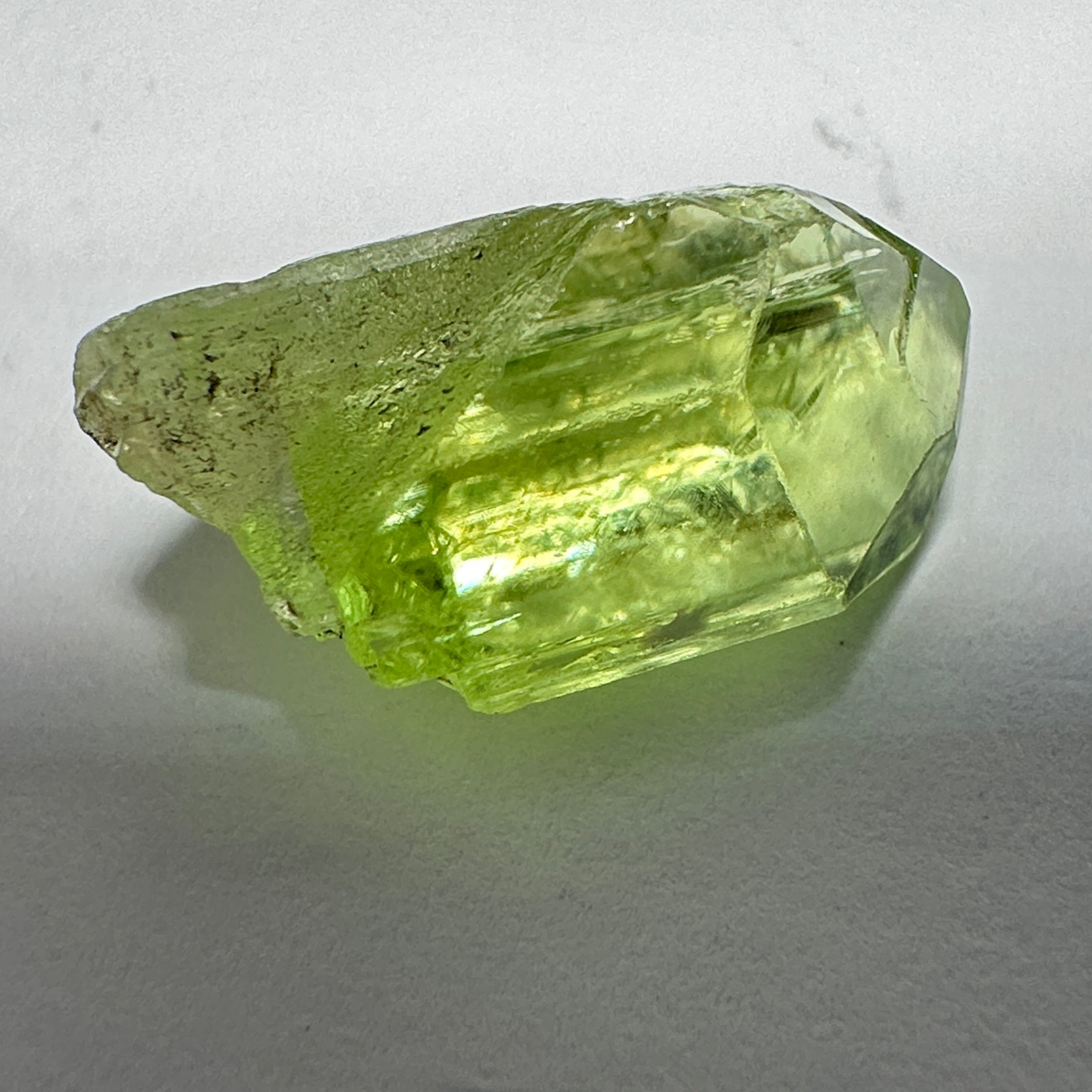 Diopside crystal, 1.5gm, Merelani, Tanzania - facetable portion