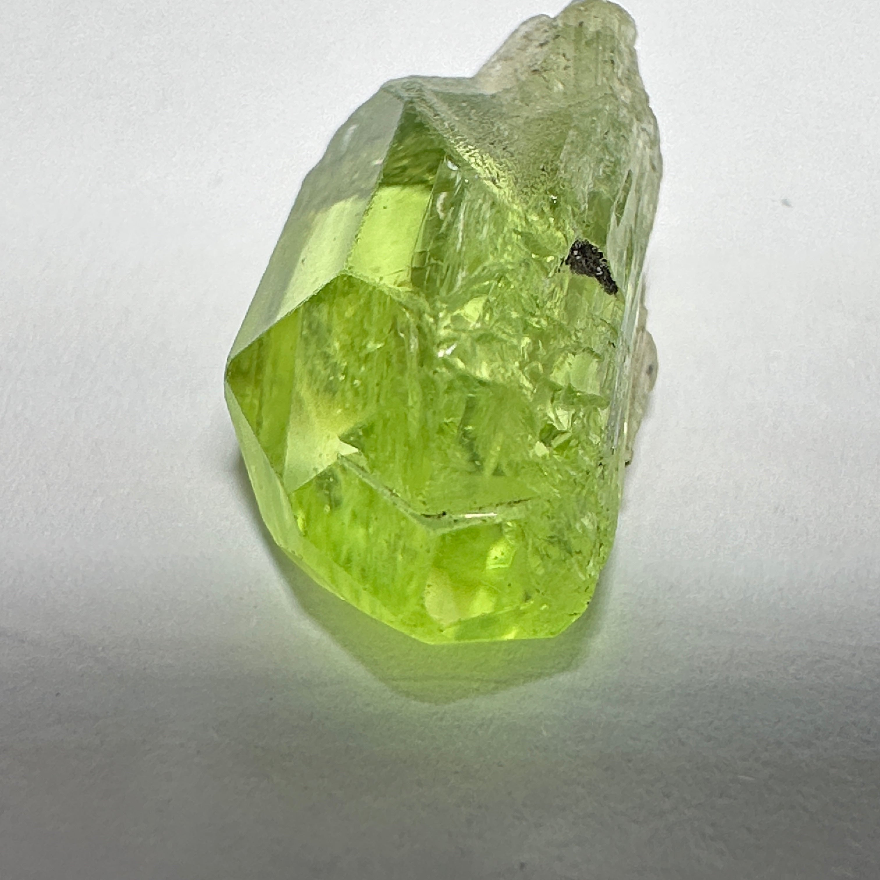 Diopside crystal, 1.5gm, Merelani, Tanzania - facetable portion